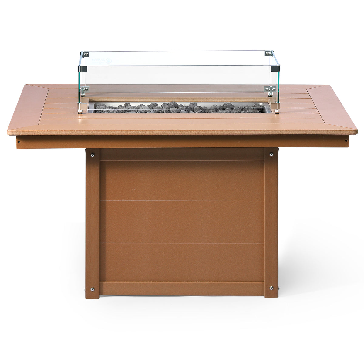 Sol 46" Modern Outdoor 55,000 BTU Patio Gas Propane Rectangle Deck Fire Pit Table