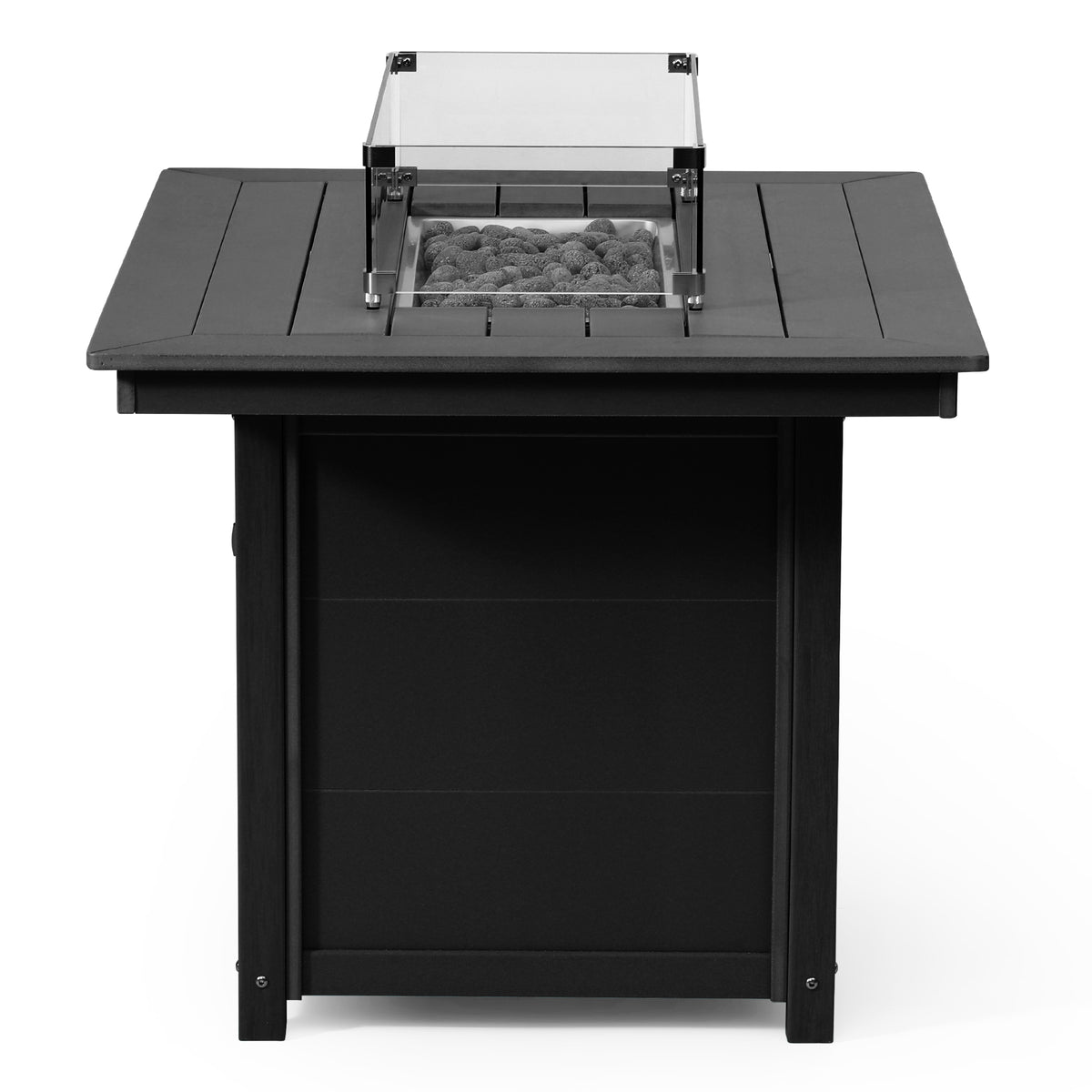 Sol 46" Modern Outdoor Patio Gas Propane Rectangular Fire Pit Table
