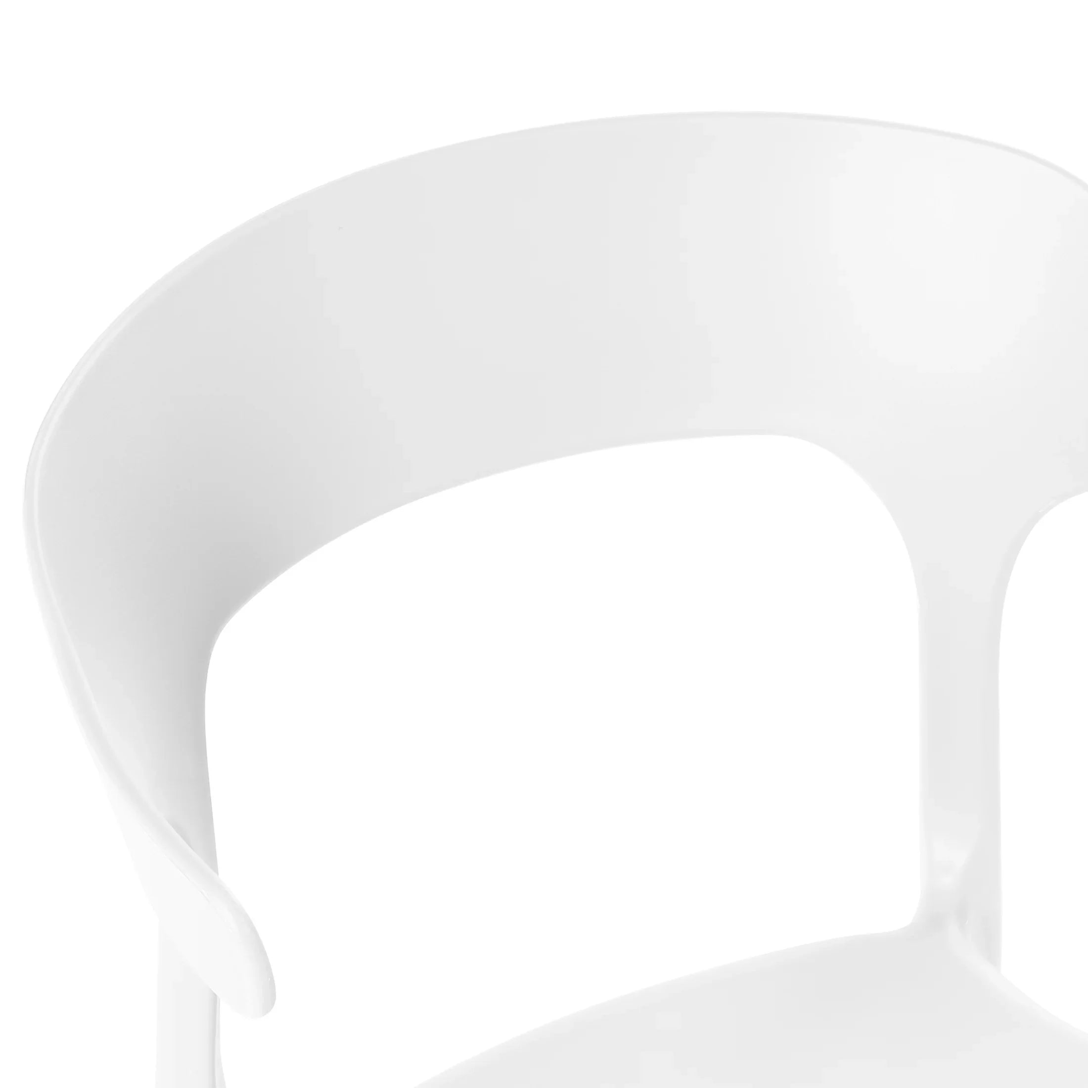 Sunshine Modern Stackable Resin Plastic Patio Dining Chair (Set of 4)