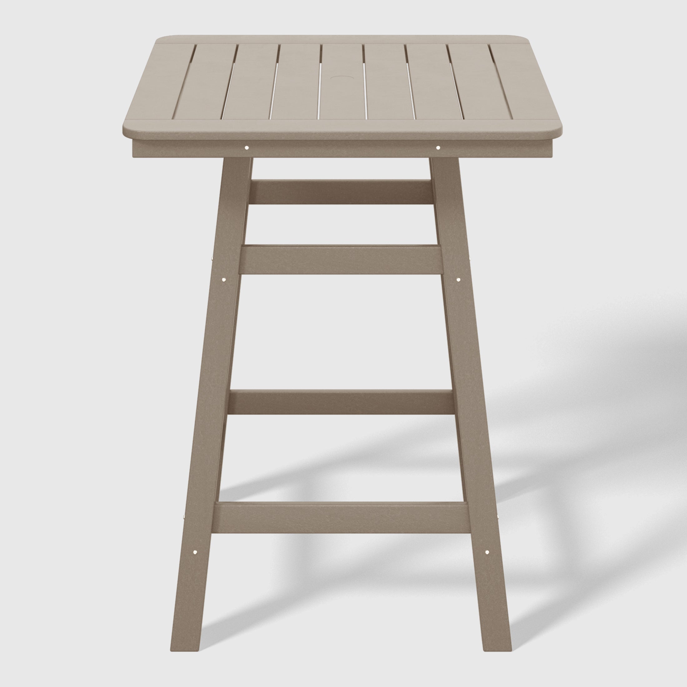 Paradise 30" Square Outdoor Patio Counter High Bistro Bar Table With Umbrella Hole