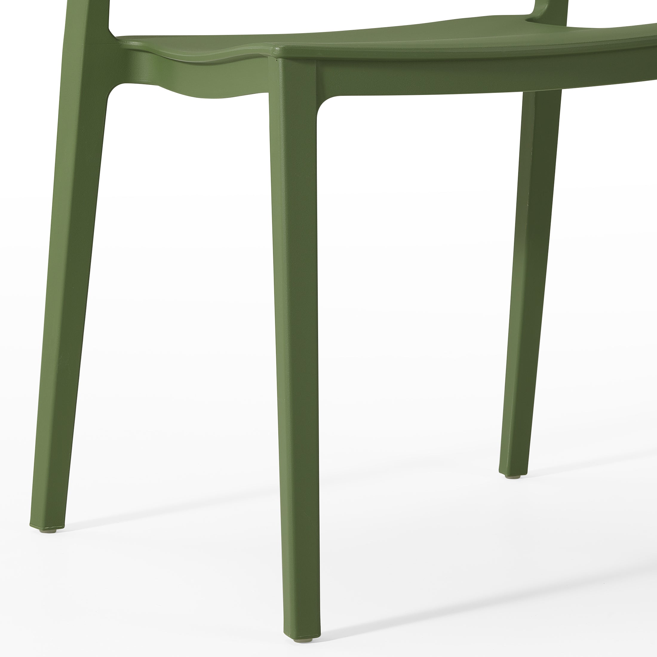 Sunshine Outdoor Modern Stackable Plastic Patio Bistro Dining Side Chairs (Set of 2)