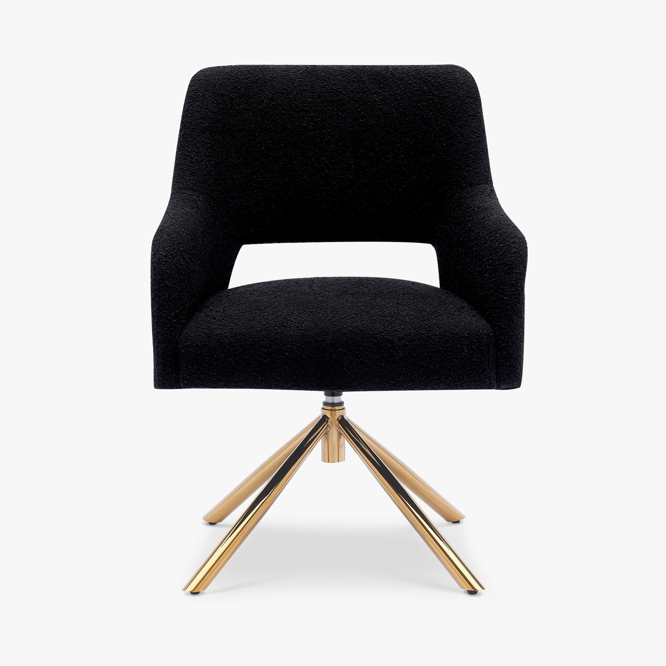 Amélie Mid-Century Modern Wide Boucle Swivel Accent Arm Chair (Set of 4)