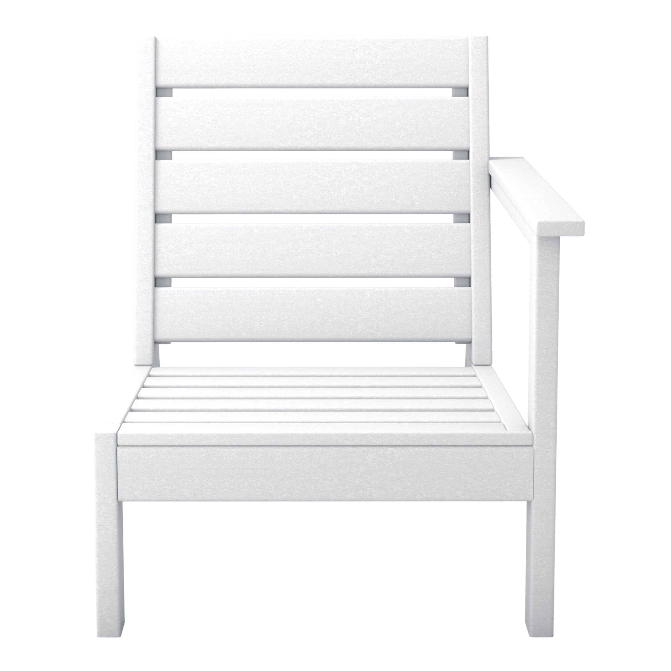 Portsmouth Outdoor Modern HDPE Patio Club Chair with Deep Seat Cushions