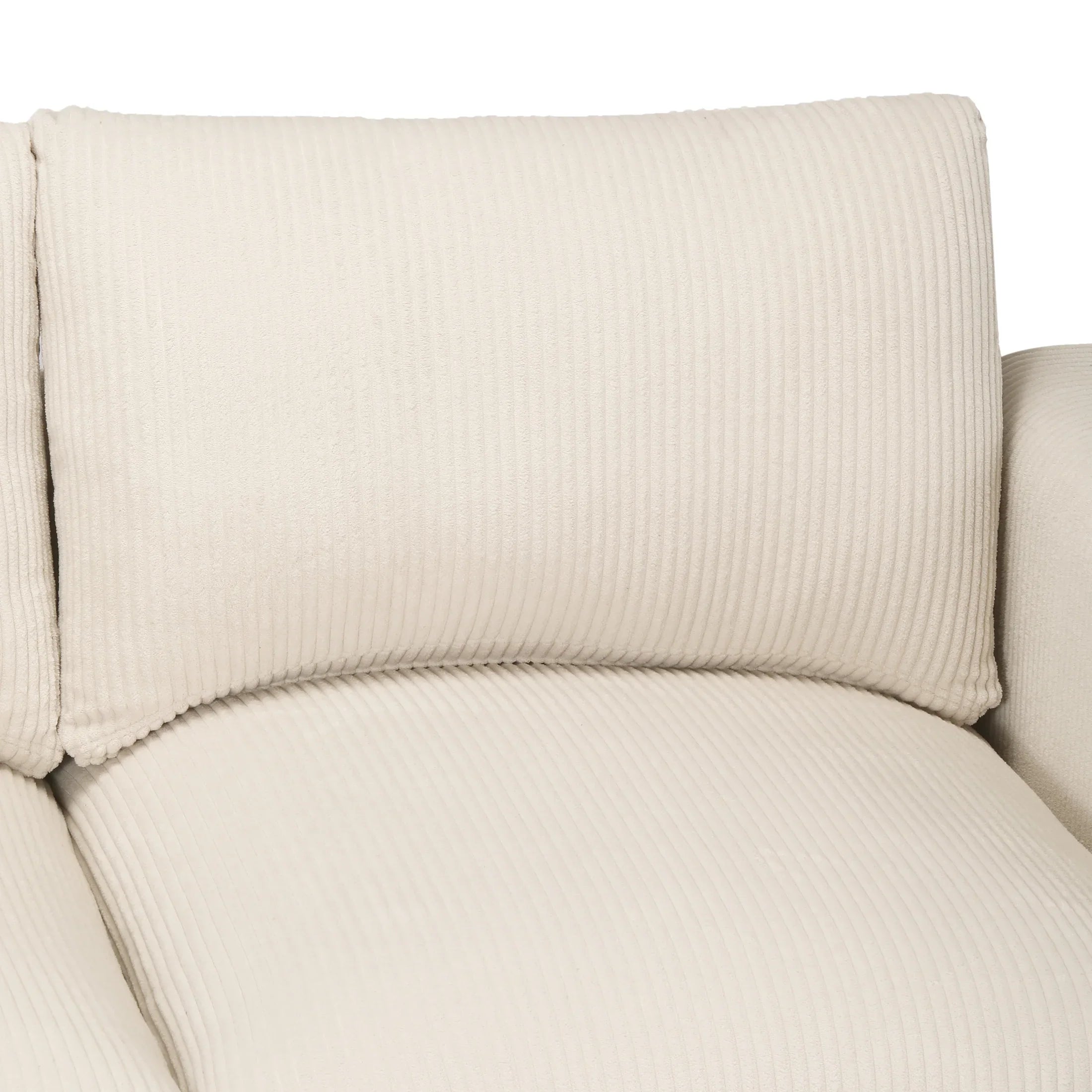 Ava 99" Modular Corduroy L-Shaped Sectional Sofa and Chaise With USB/Type-C Ports and Side Pockets