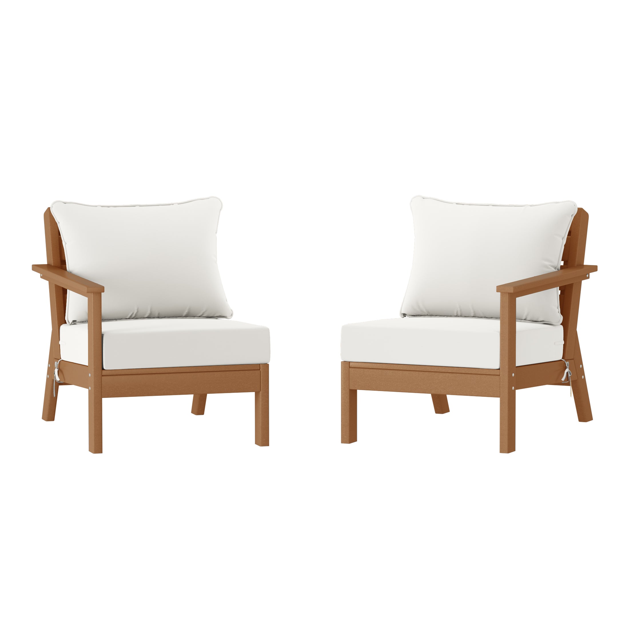 Portsmouth Outdoor Patio HDPE Loveseat Sofa with Patio Cushions