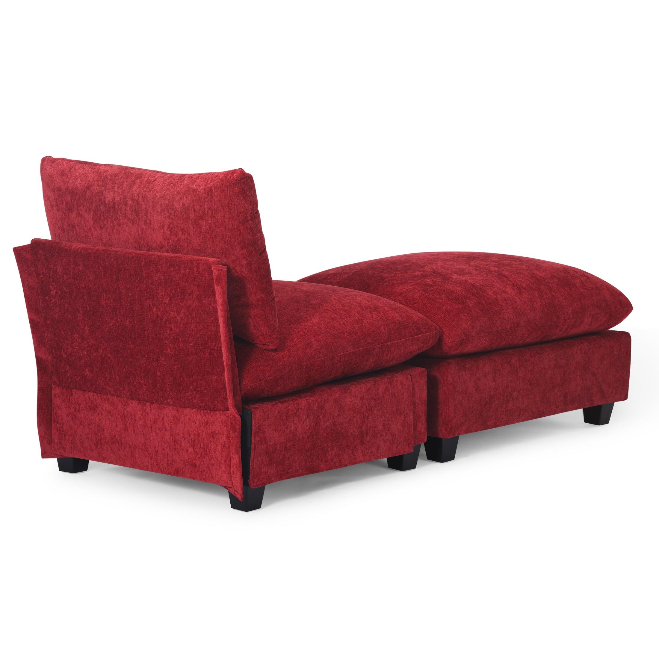 Springfield 68.5" Chenille Upholstered Indoor Chaise Lounge Chair