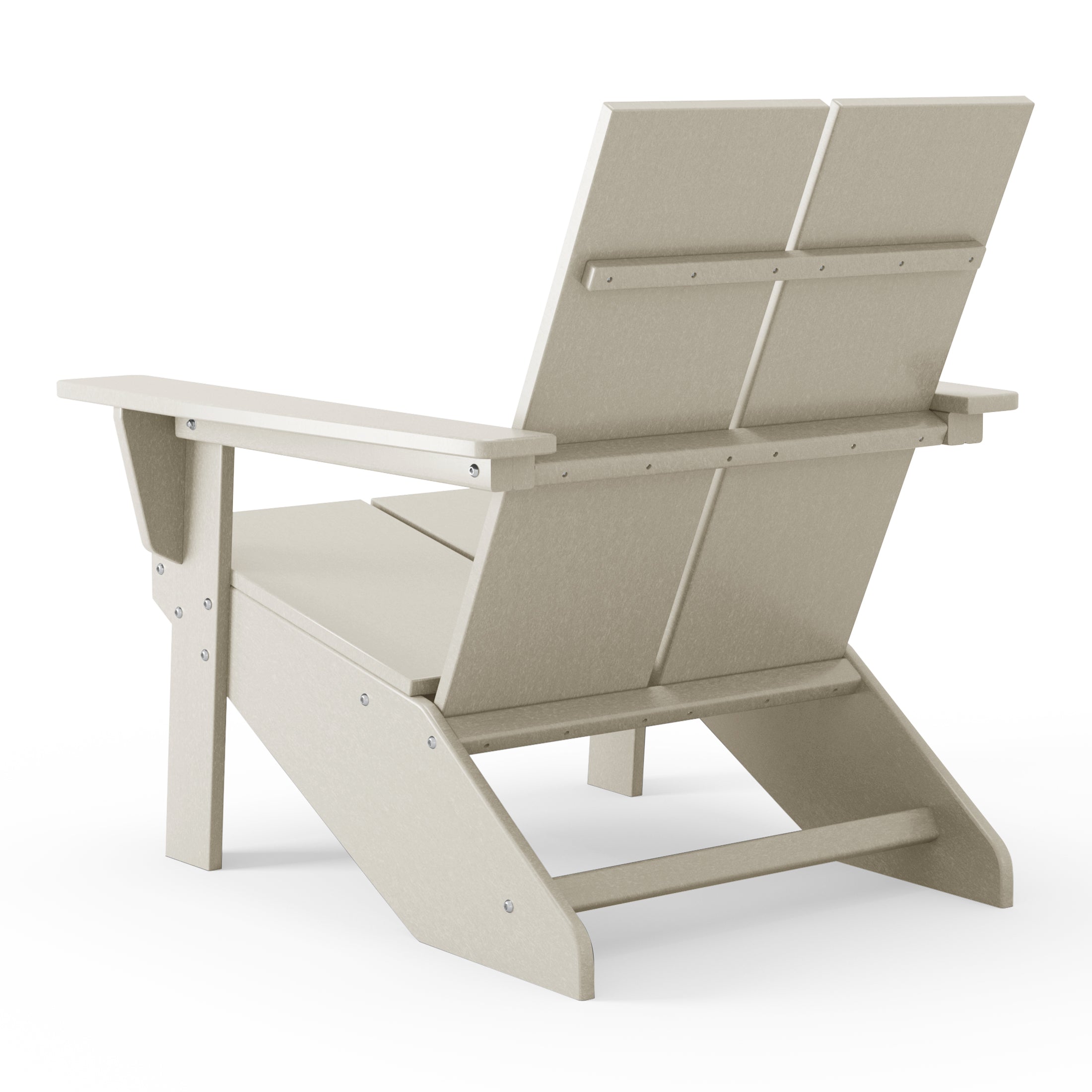 Seaview Outdoor HDPE Modern Adirondack Chair with Cup Holder (Set of 2)