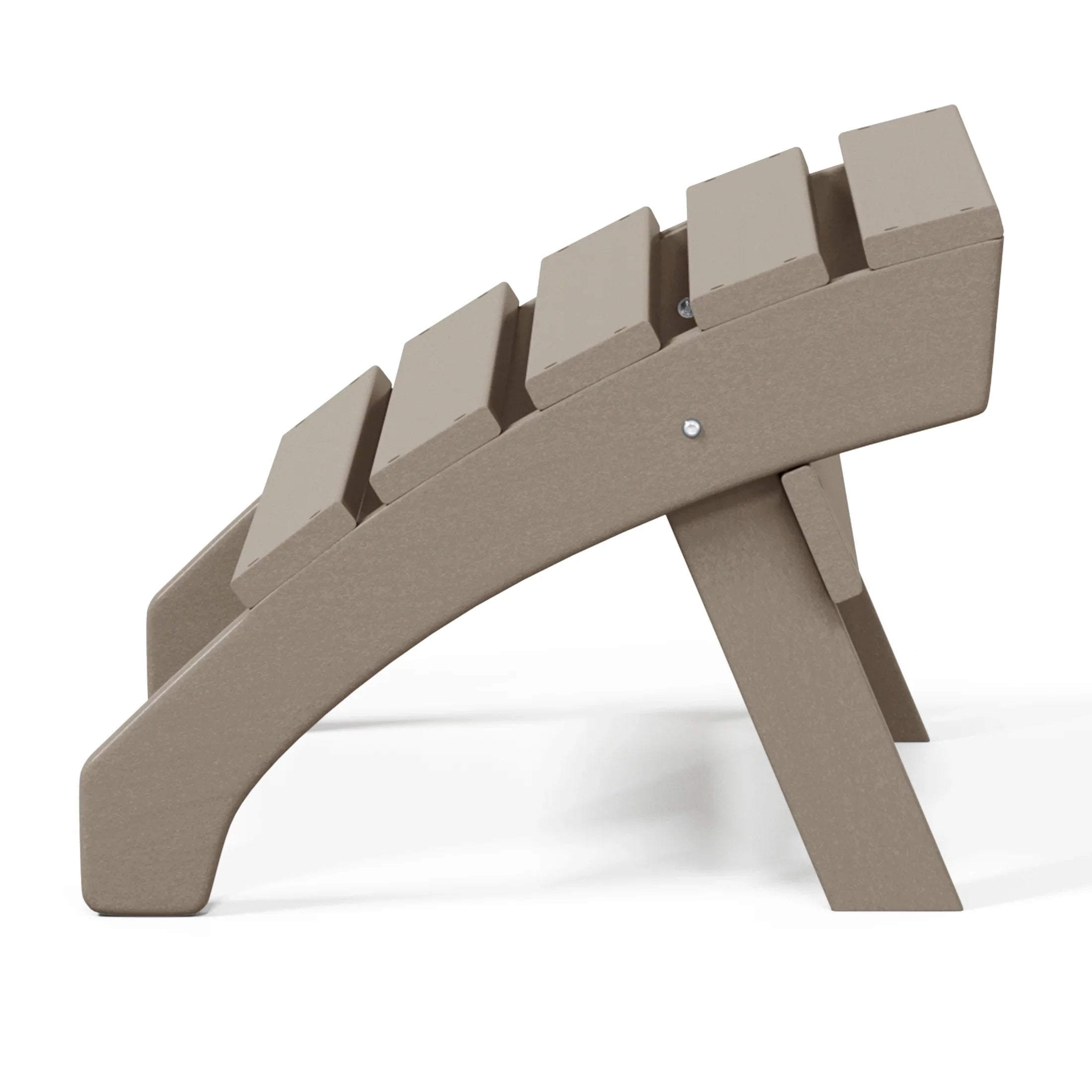 Portside Outdoor Patio HDPE Adirondack Ottoman Footrest