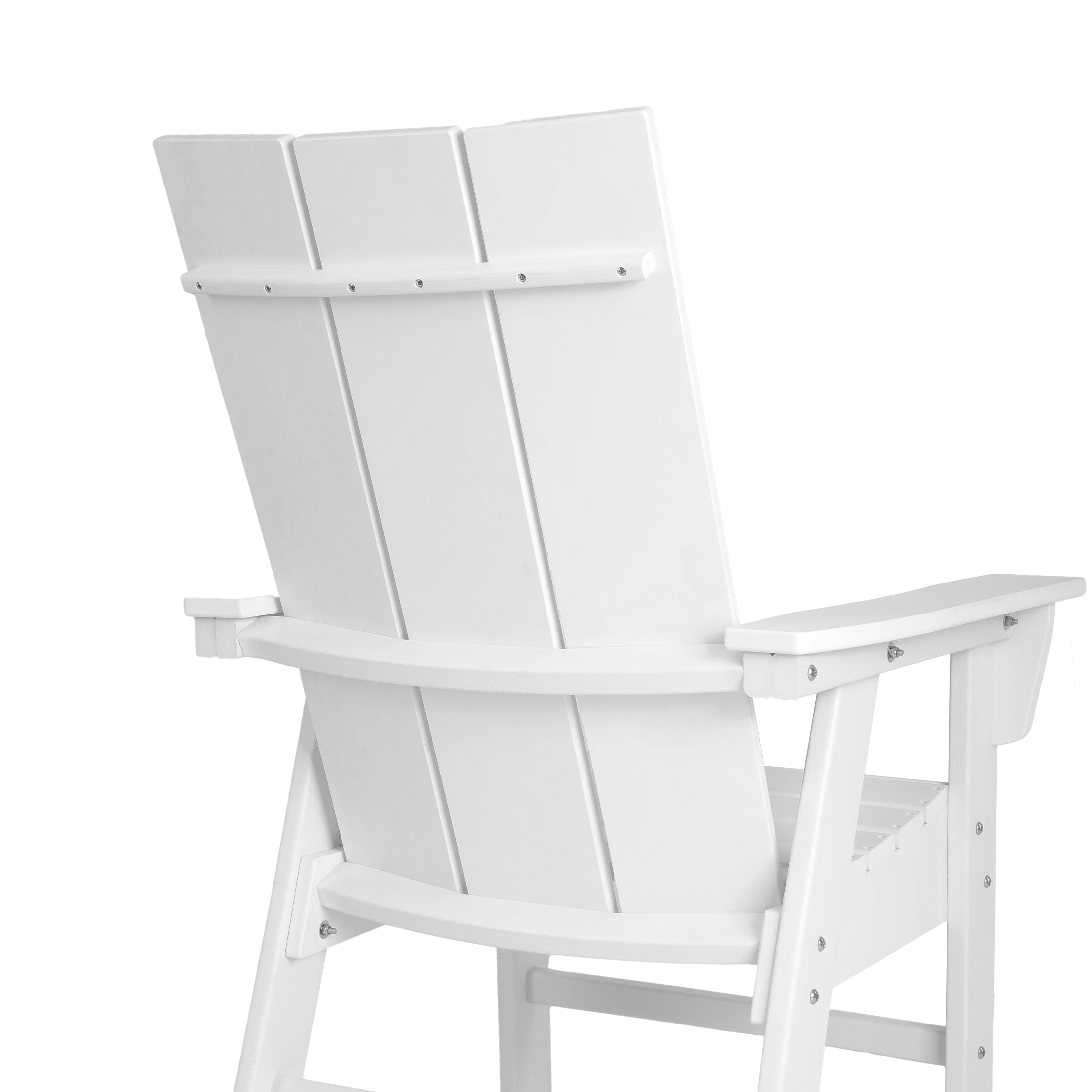 Palms Outdoor Patio HDPE Plastic Modern Adirondack Dining Chairs (Set of 2)