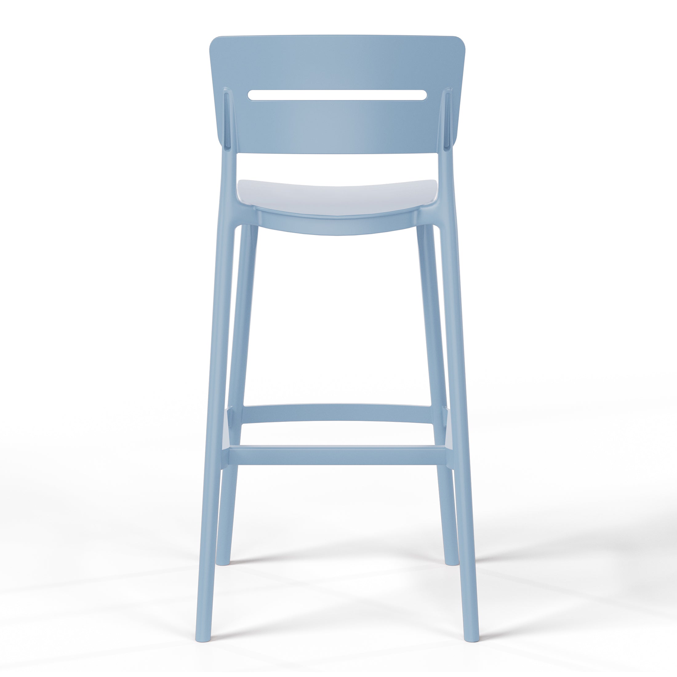 Sunshine Stackable Polypropylene Resin Plastic Outdoor Patio Bar Stools (Set of 2)