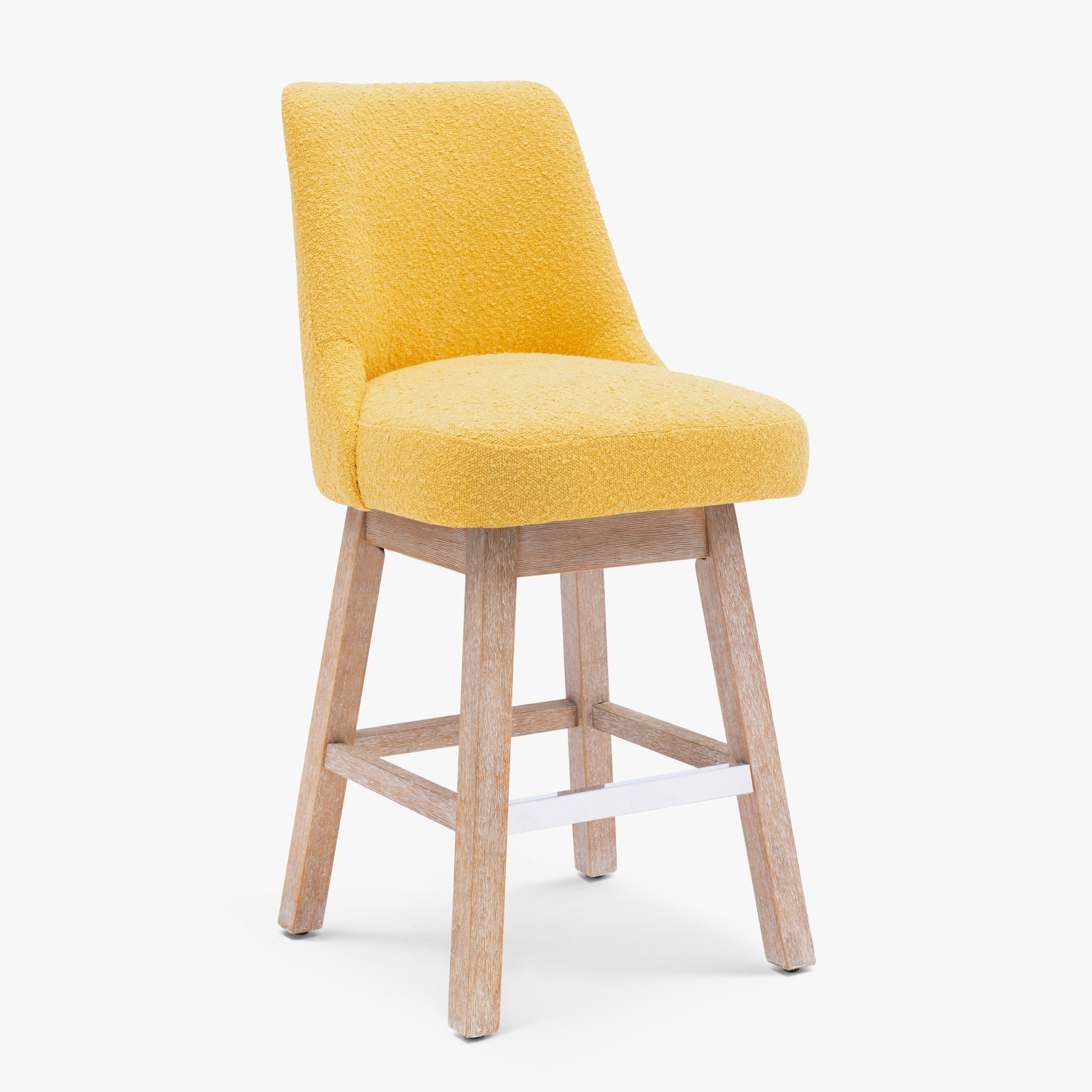 Amélie 26" Upholstered Swivel Counter Height Bar Stool