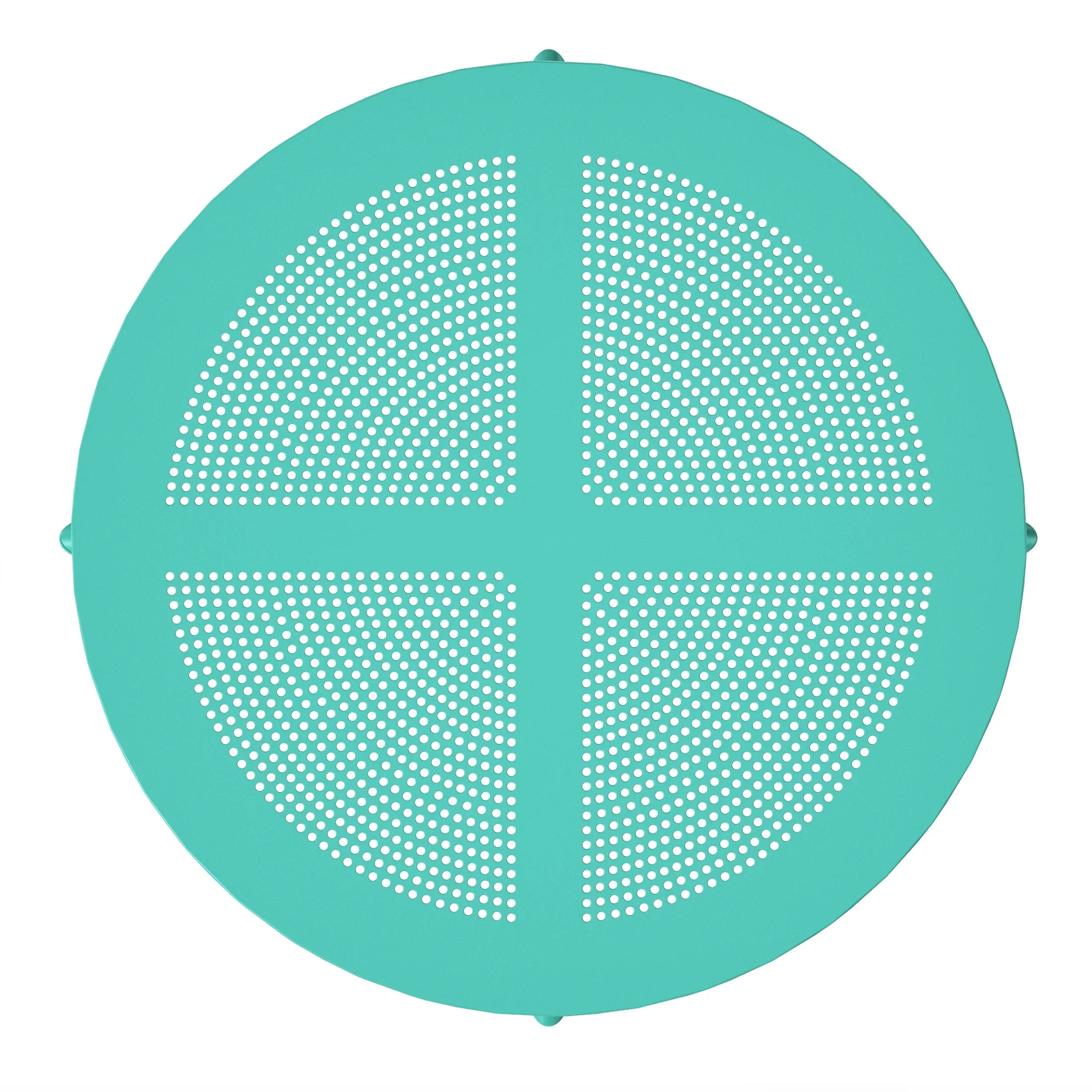 Sunshine 31.5" Round Plastic Outdoor Patio Dining Table for 4