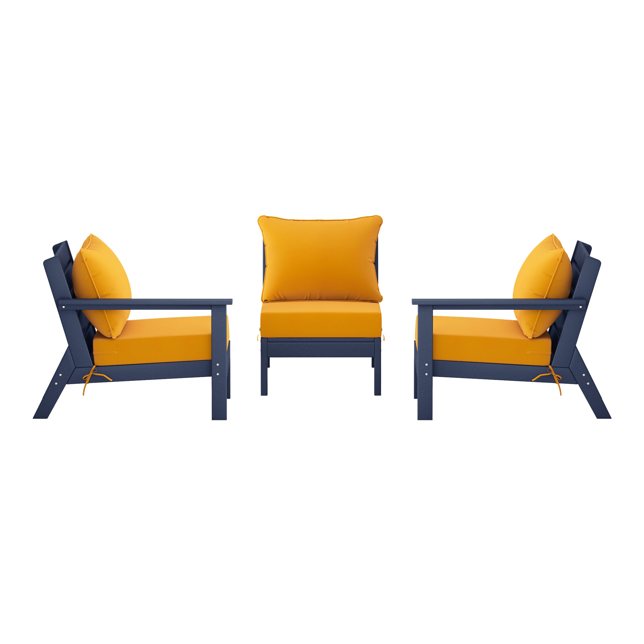 Portsmouth Outdoor Patio HDPE Sectional Sofa with Patio Cushions