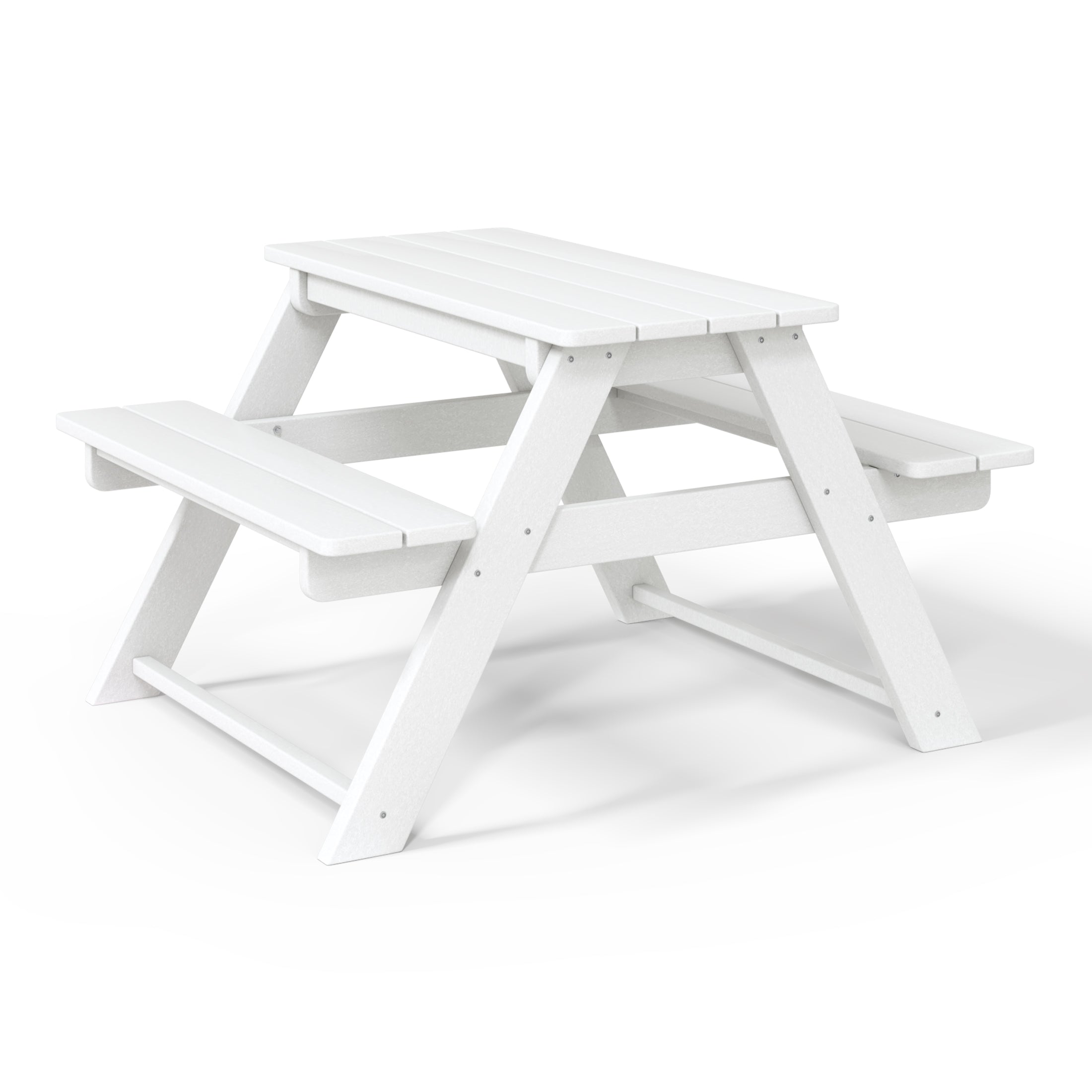 Paradise Outdoor Patio Kids HDPE Plastic Picnic Bench Table