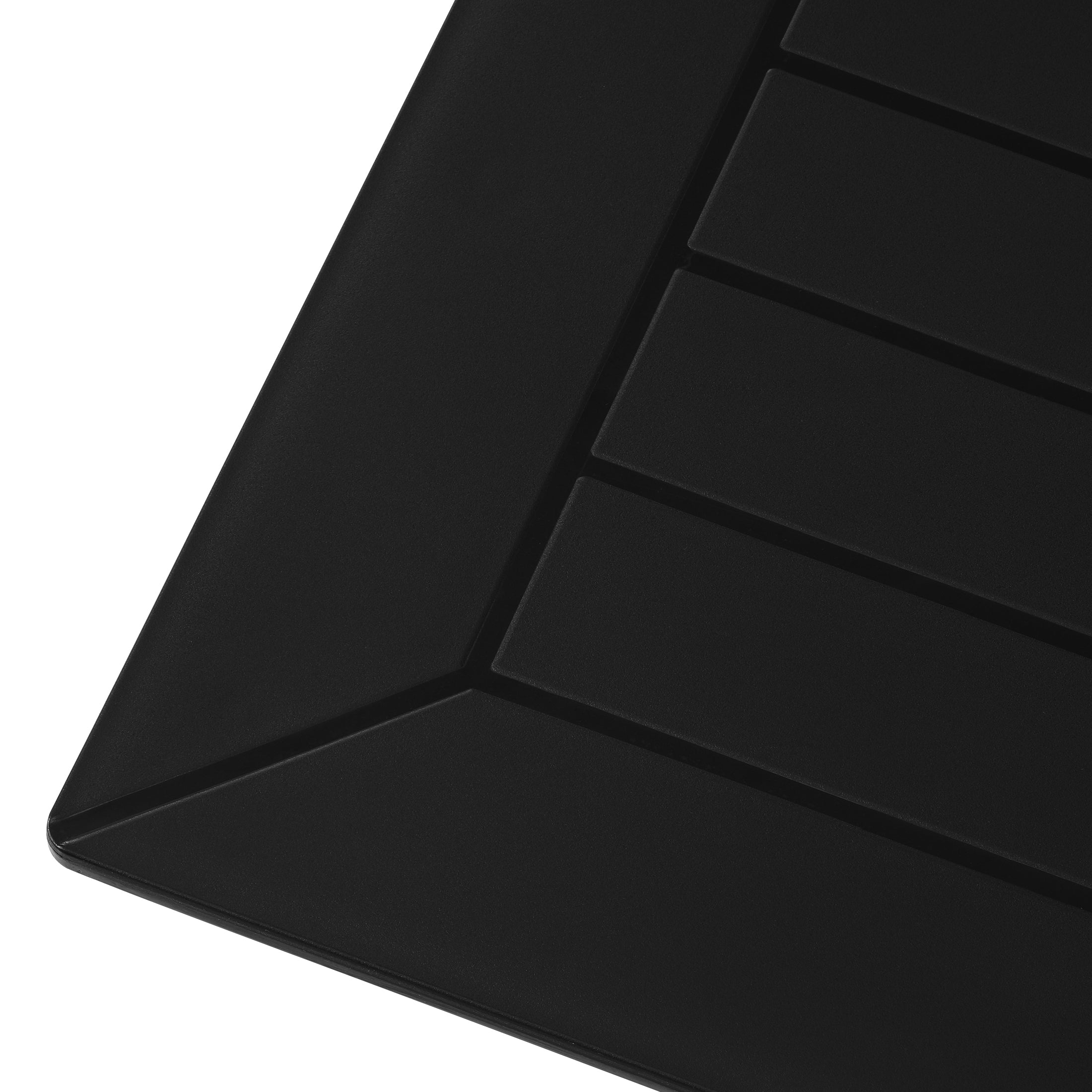 Sunshine 31.5" Square Outdoor Plastic Resin Patio Dining Table for 4