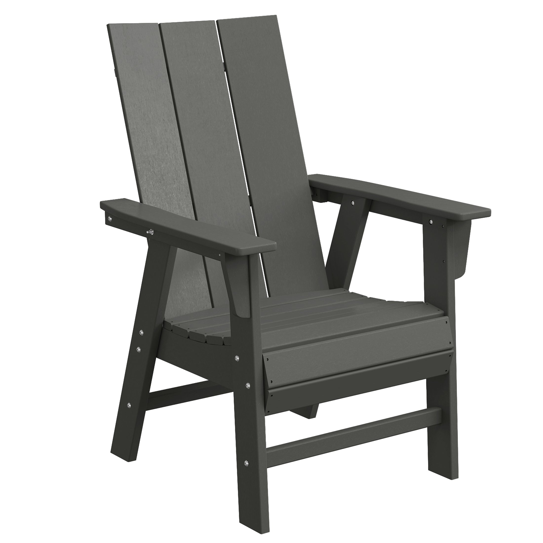 Palms Outdoor Patio HDPE Plastic Modern Adirondack Dining Chairs (Set of 2)