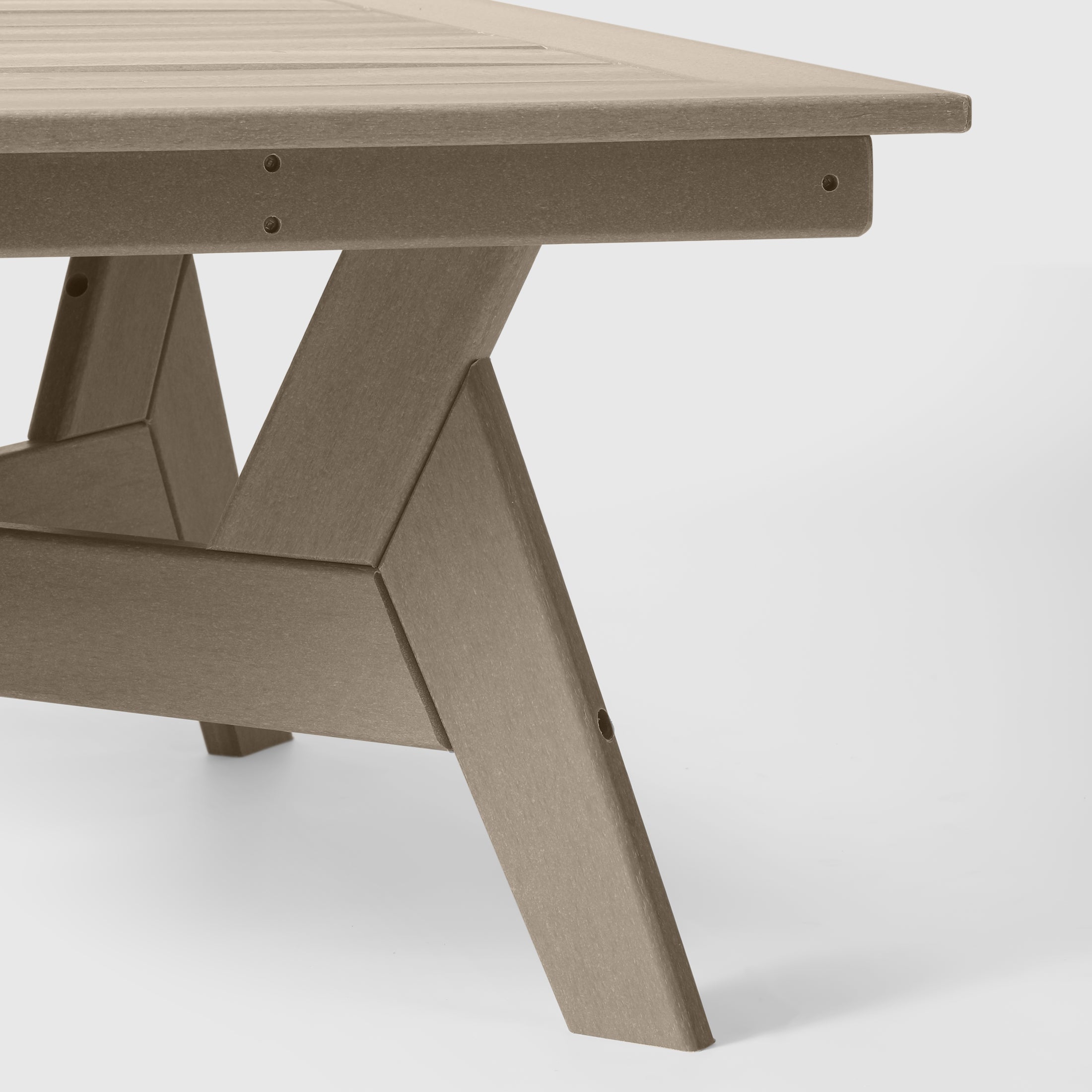 Portsmouth Modern Low Outdoor Patio Square HDPE Coffee Table