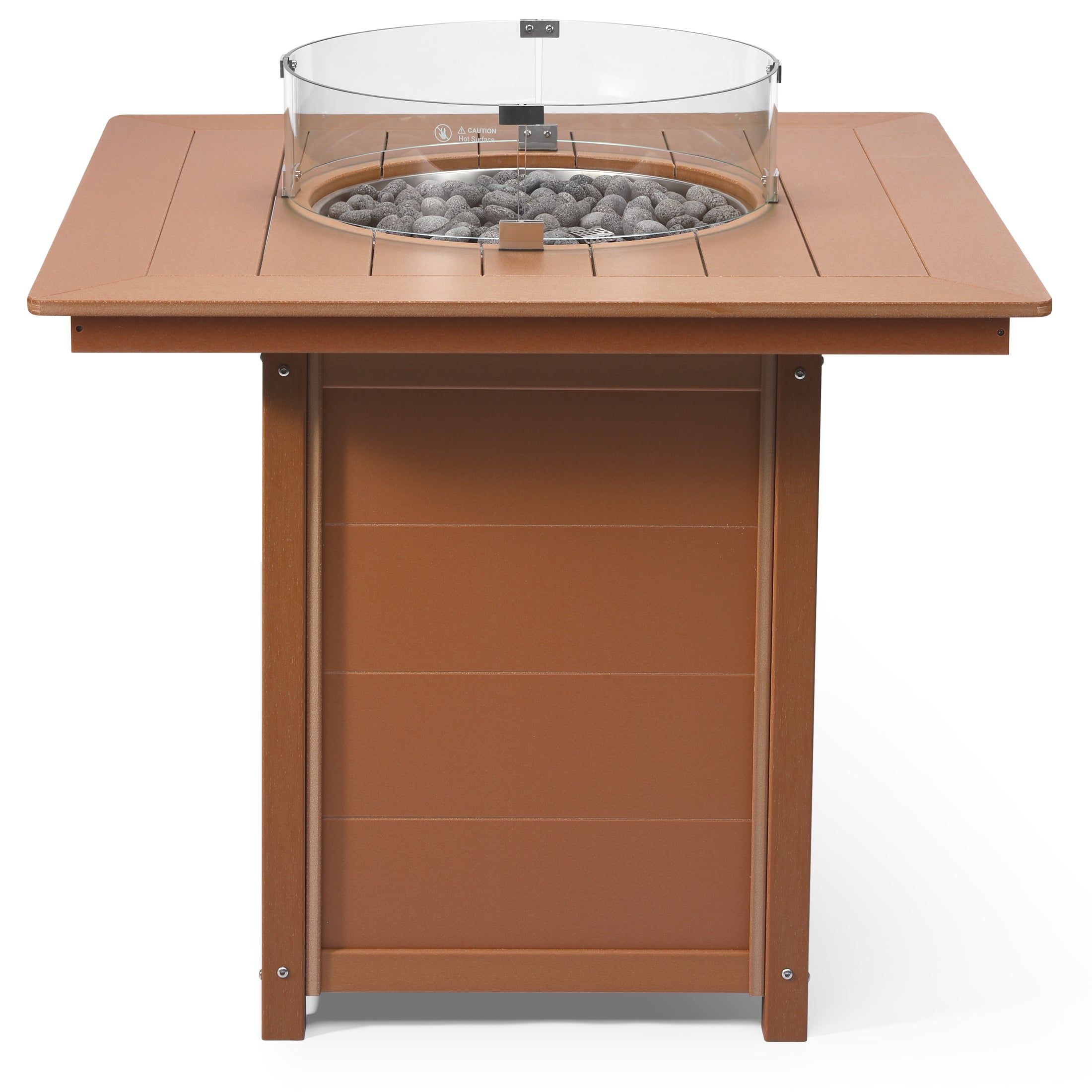 Sol 42" Modern Outdoor Patio Gas Propane Square Fire Pit Table