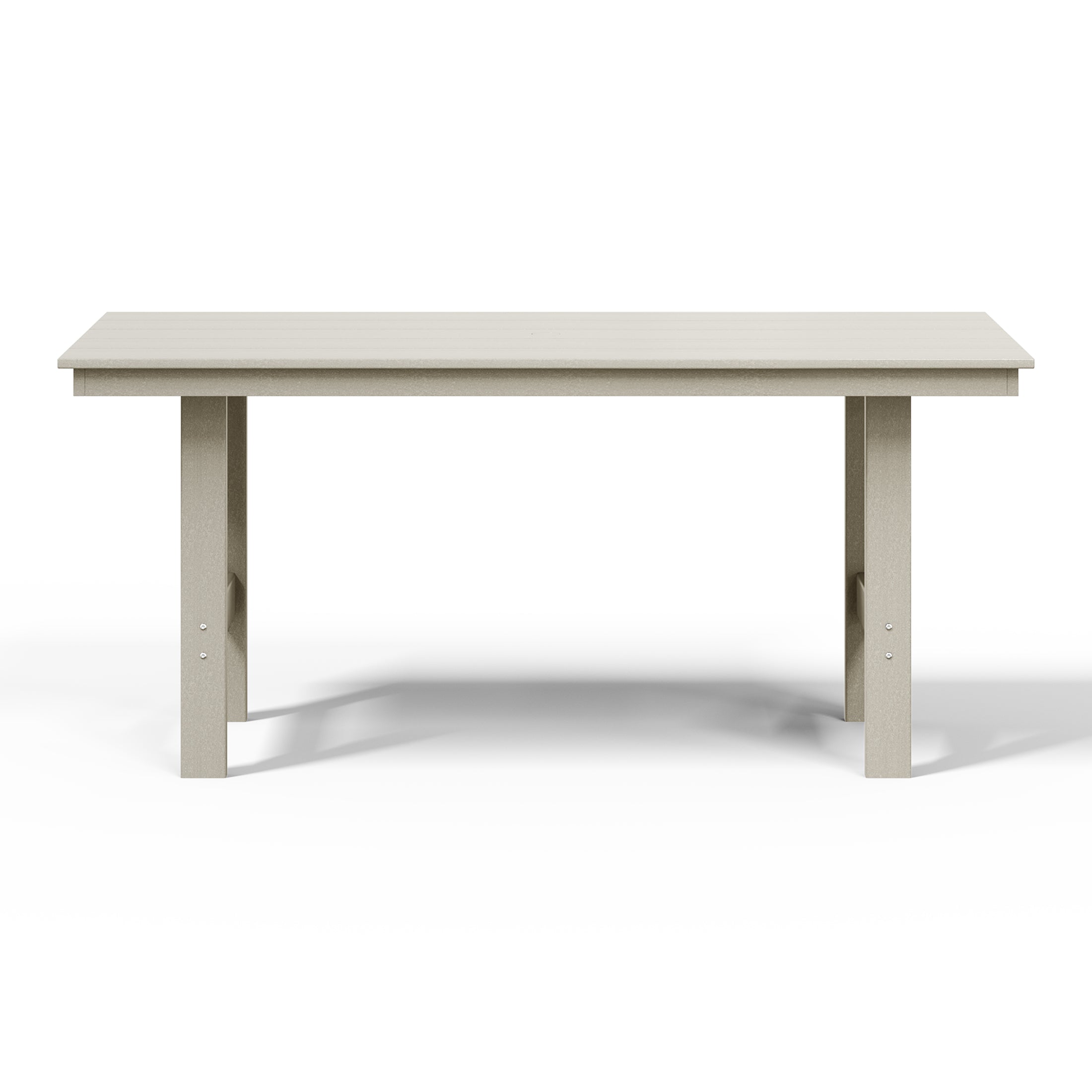 Palms Outdoor Modern HDPE 66" Wide Rectangle Patio Dining Table for 6