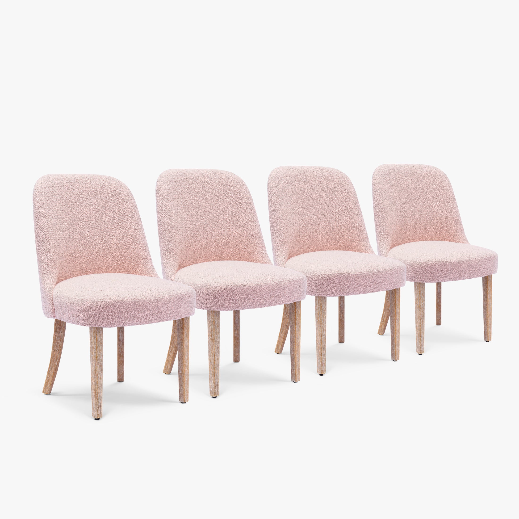 Amélie Mid-Century Modern Upholstered Boucle Dining Chair (Set of 4)
