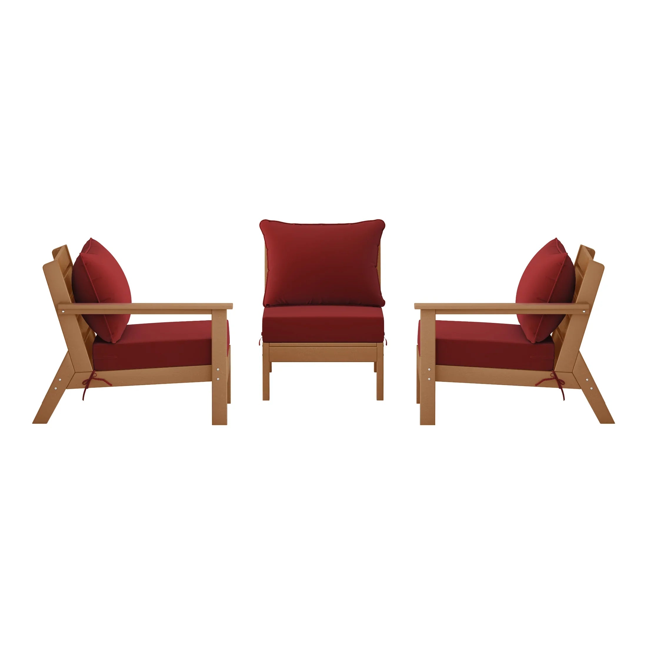 Portsmouth Outdoor Patio HDPE Sectional Sofa with Patio Cushions