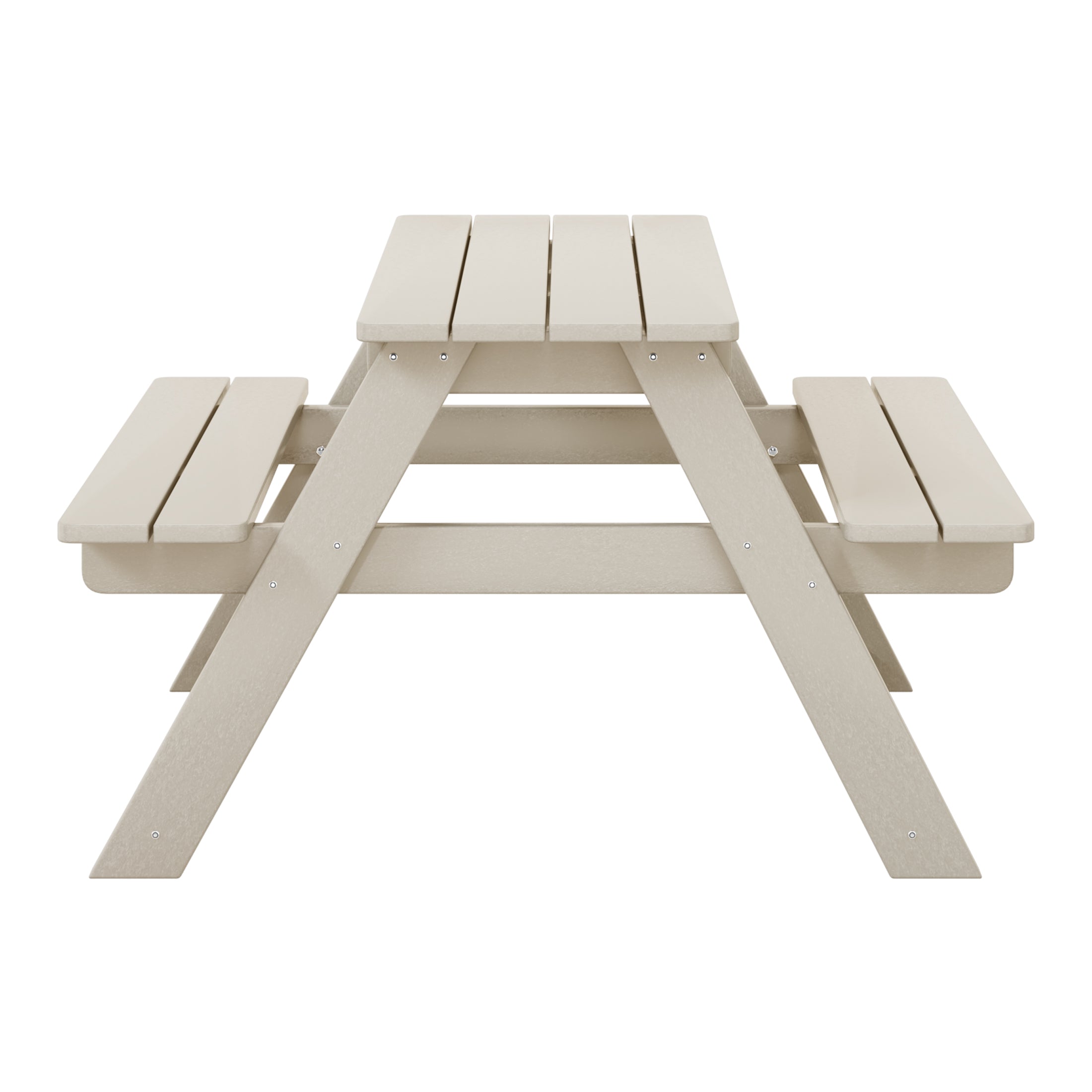 Paradise Outdoor Patio Kids HDPE Plastic Picnic Bench Table
