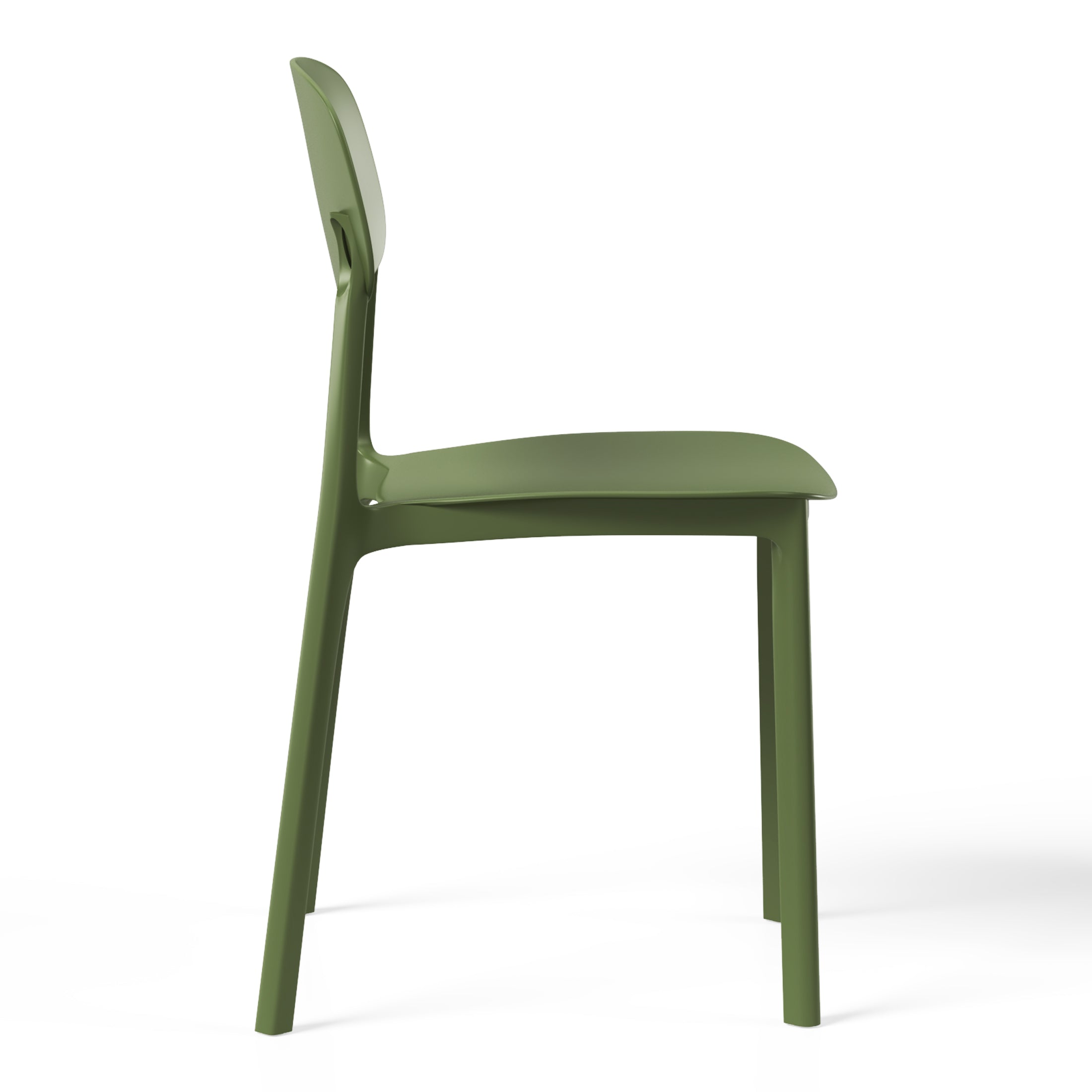 Sunshine Modern Stackable Polypropylene Plastic Patio Dining Chair (Set of 2)