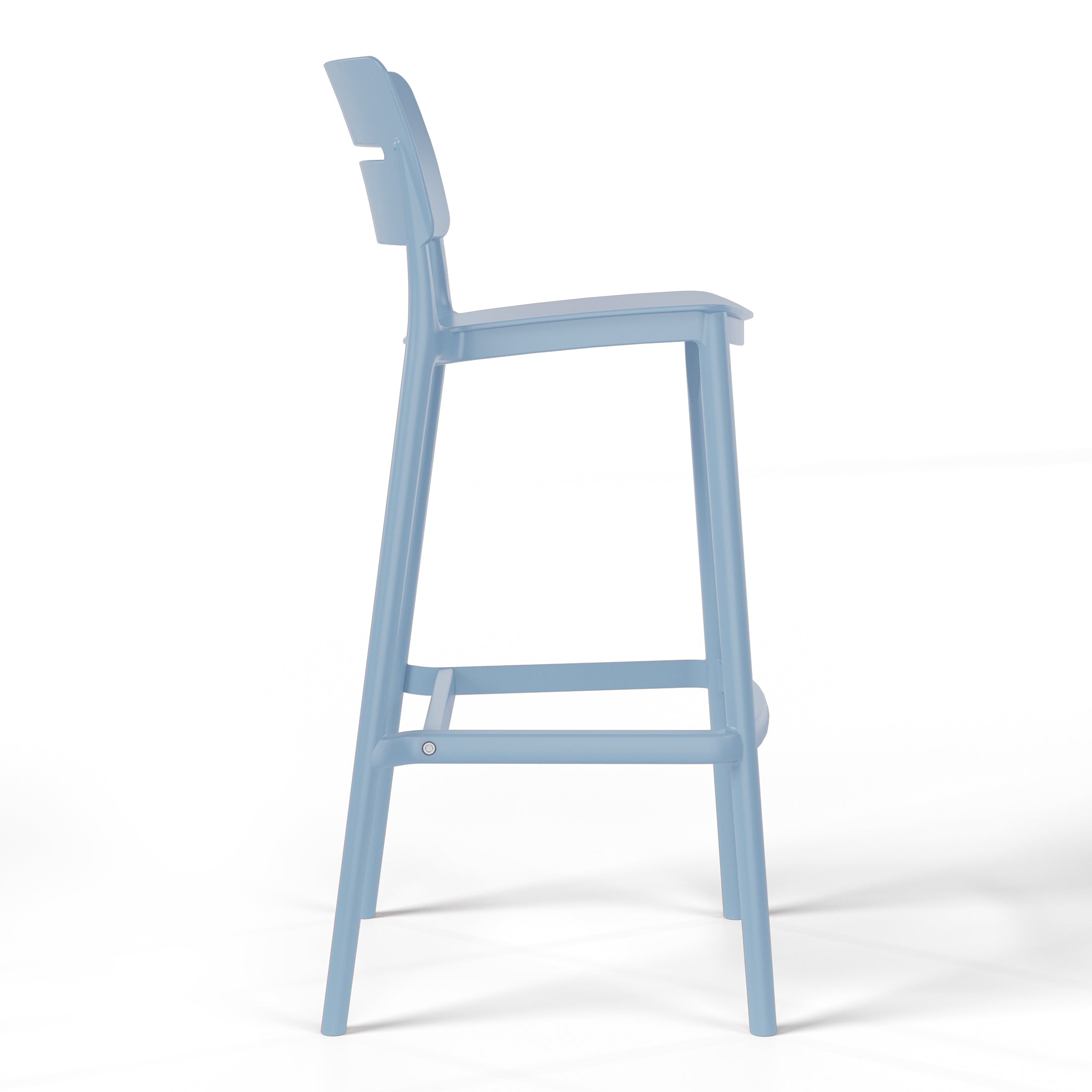 Sunshine Stackable Polypropylene Resin Plastic Outdoor Patio Bar Stools (Set of 2)