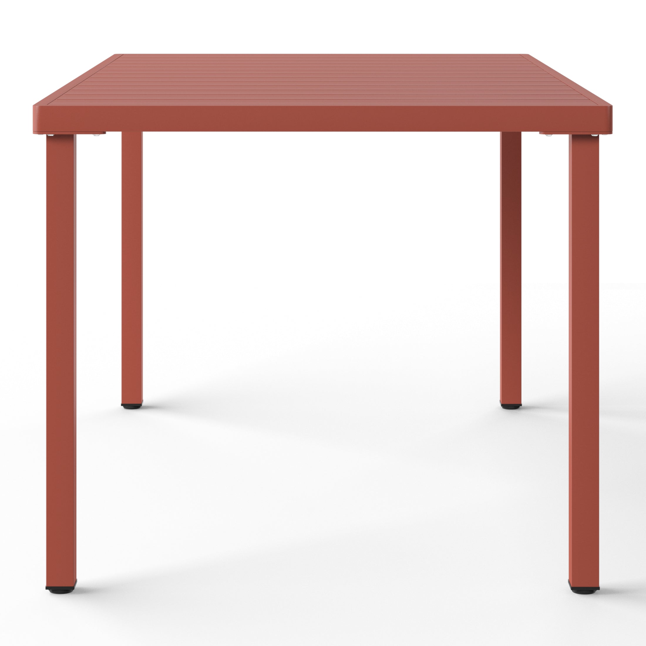 Sunshine 59" Iron Metal Outdoor Rectangular Patio Dining Table For 6