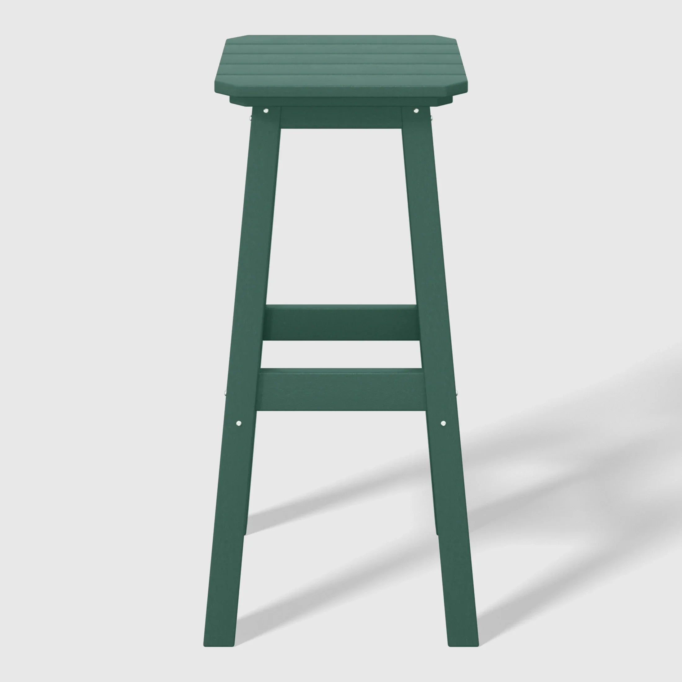 Paradise 29" HDPE Outdoor Patio Square Bar Stools (Set of 2)
