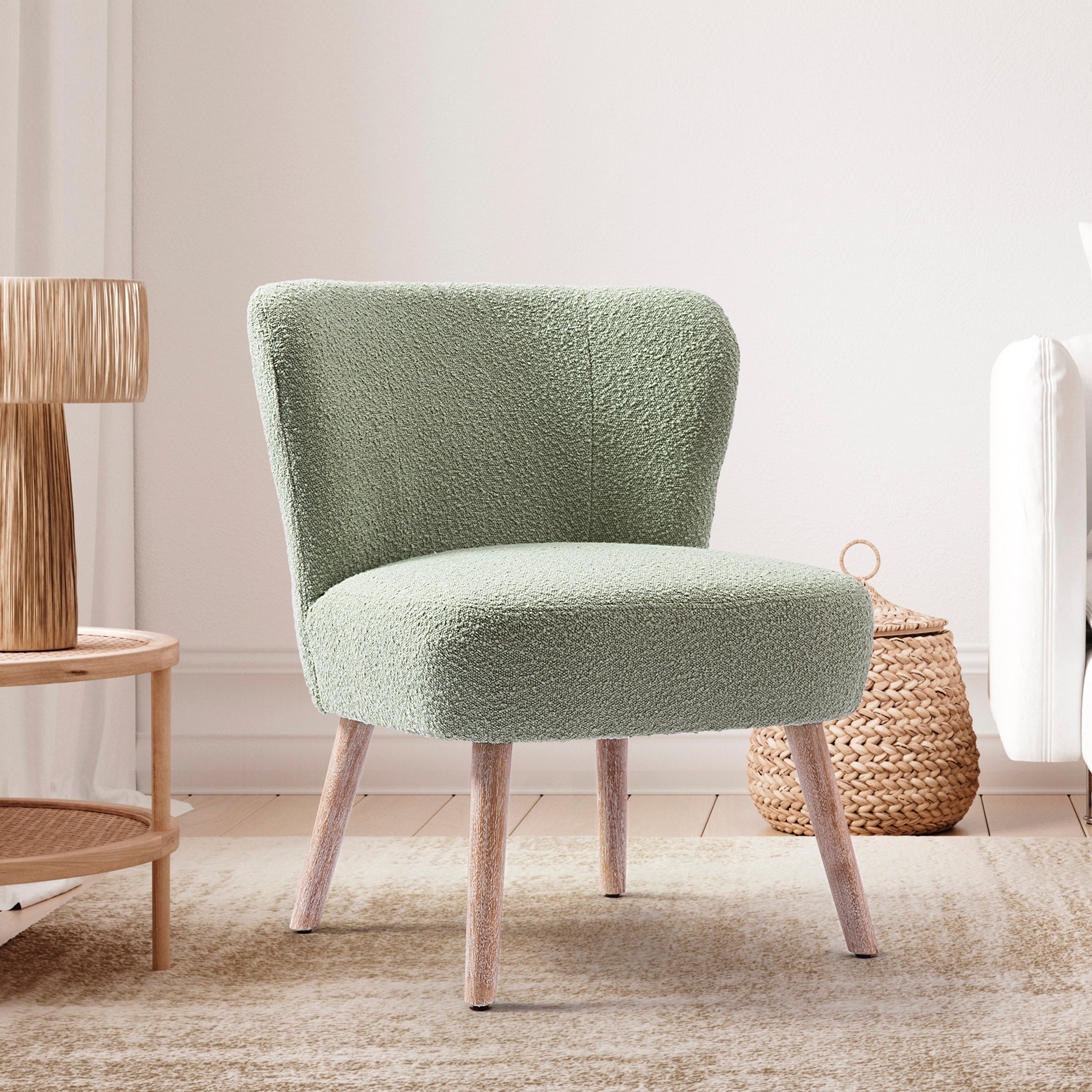 Amélie 25" Wide Upholstered Boucle Accent Chair