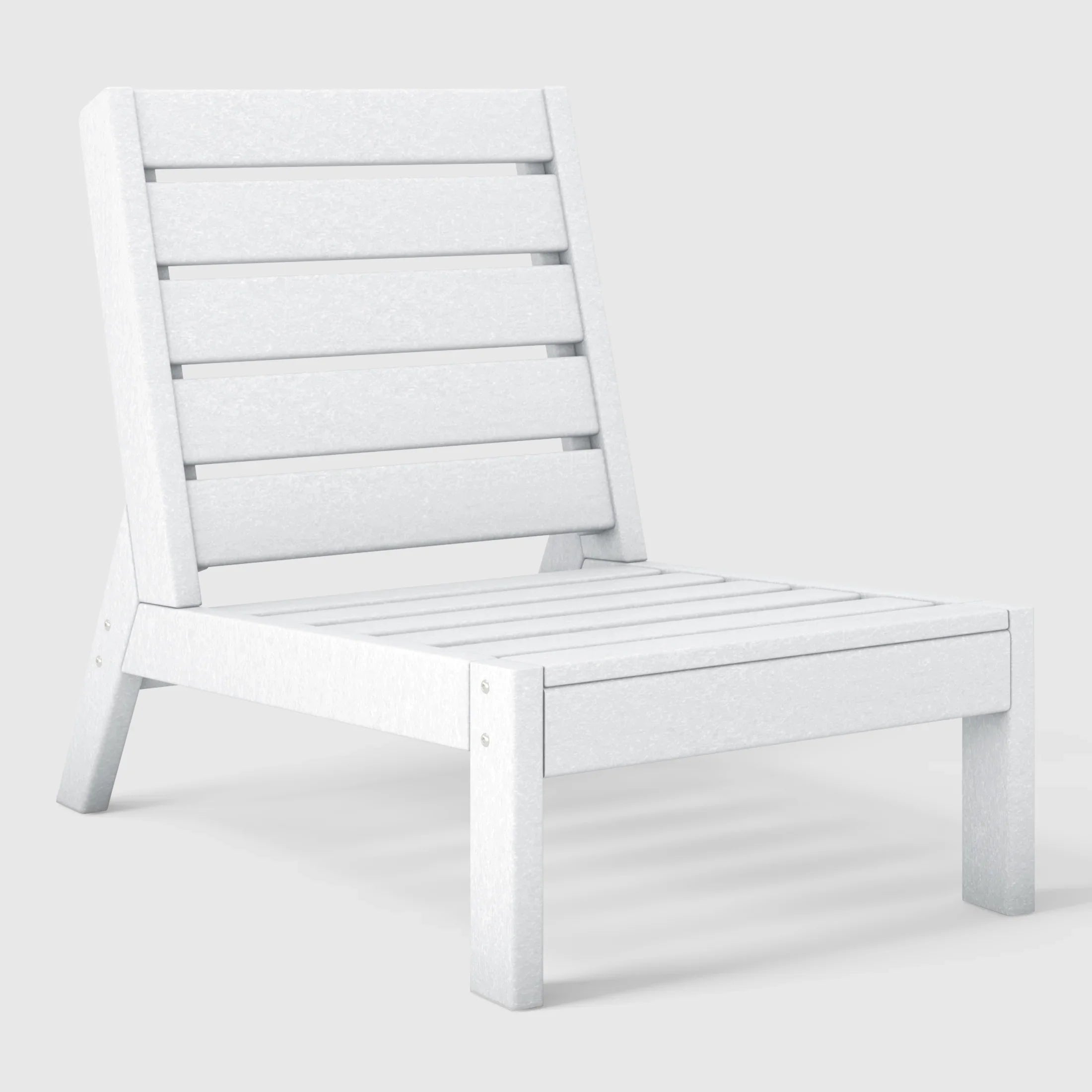 Portsmouth Outdoor HDPE Deep Seating Modular Armless Patio Chair