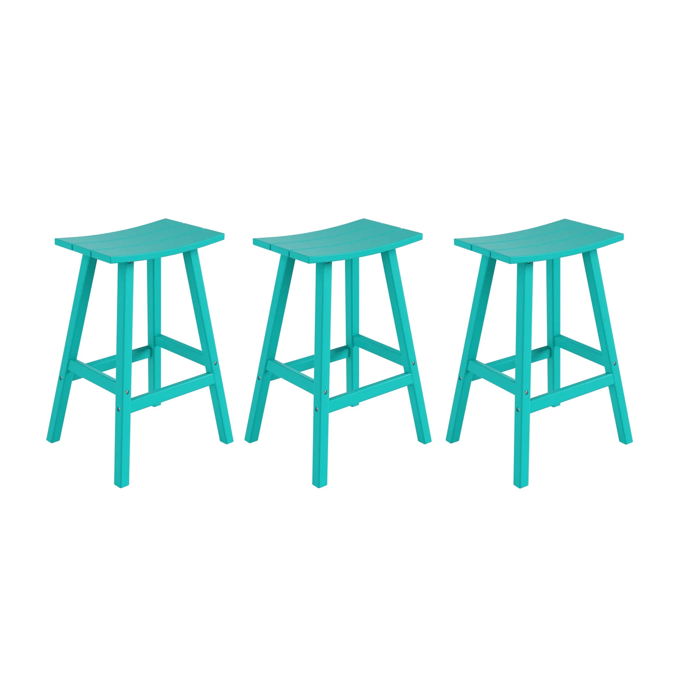 Paradise 29 Inch High Backless Seat Bar Stools (Set of 3)