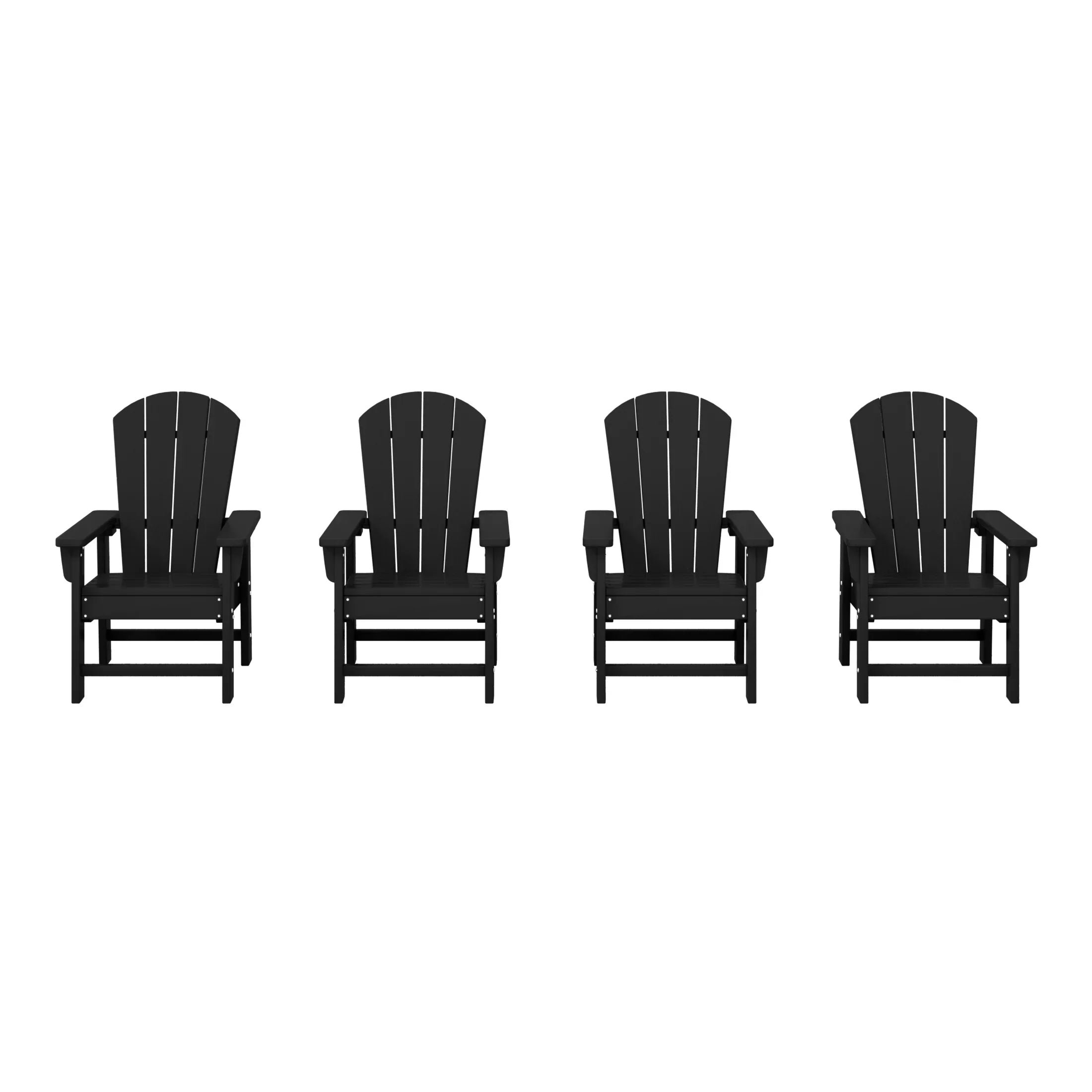 Paradise Kids Outdoor Adirondack Plastic Patio Chair (Set of 4)