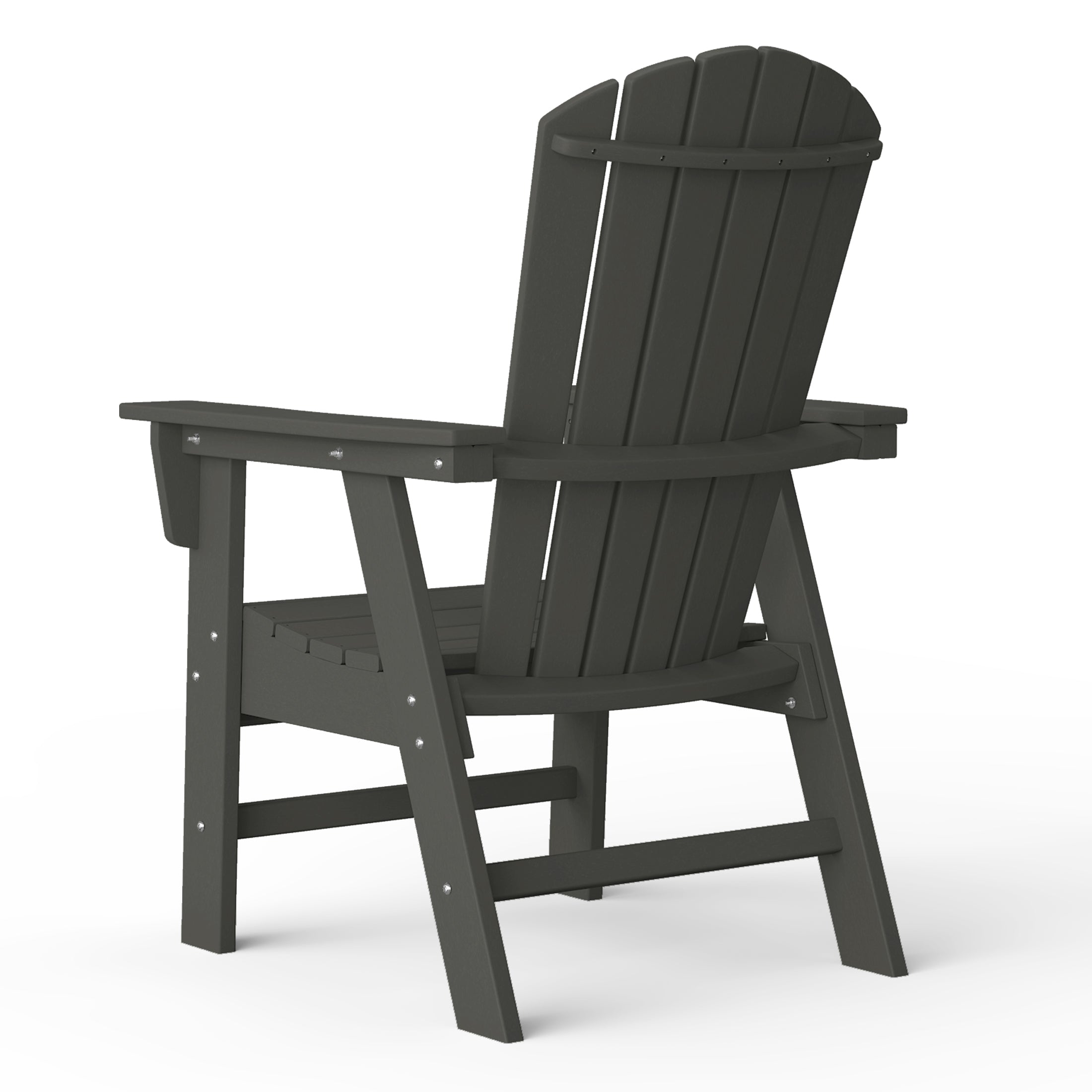Portside Outdoor Patio Shell-back Adirondack Dining Chair Weather Resistant