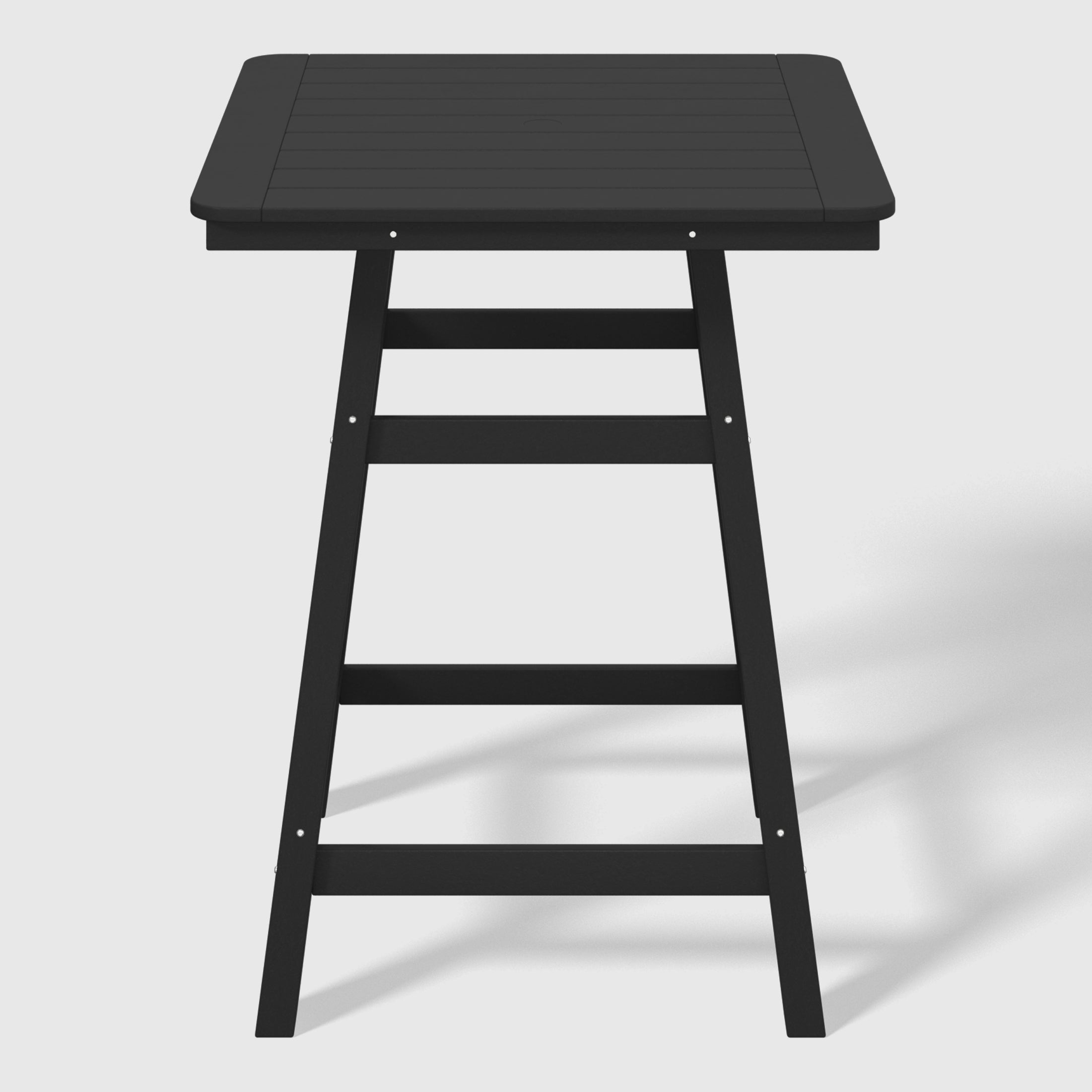 Paradise 30" Square Outdoor Patio Counter High Bistro Bar Table With Umbrella Hole