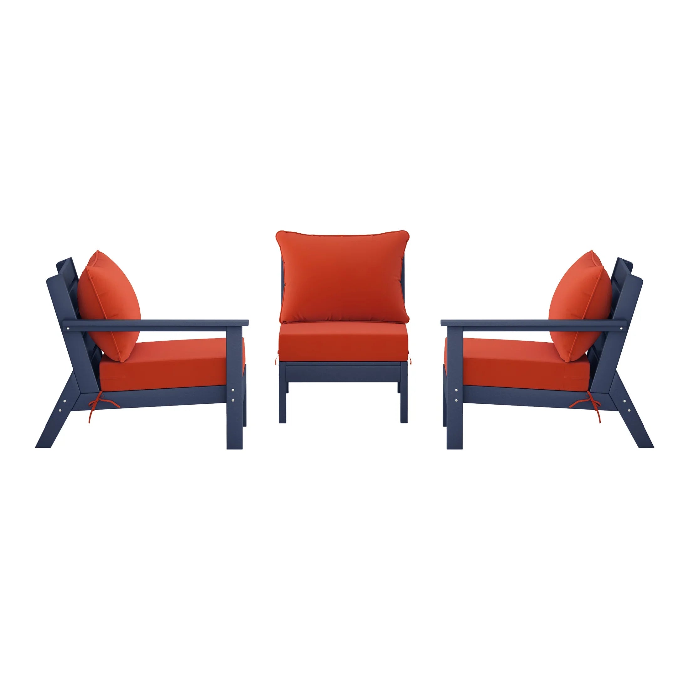 Portsmouth Outdoor Patio HDPE Sectional Sofa with Patio Cushions