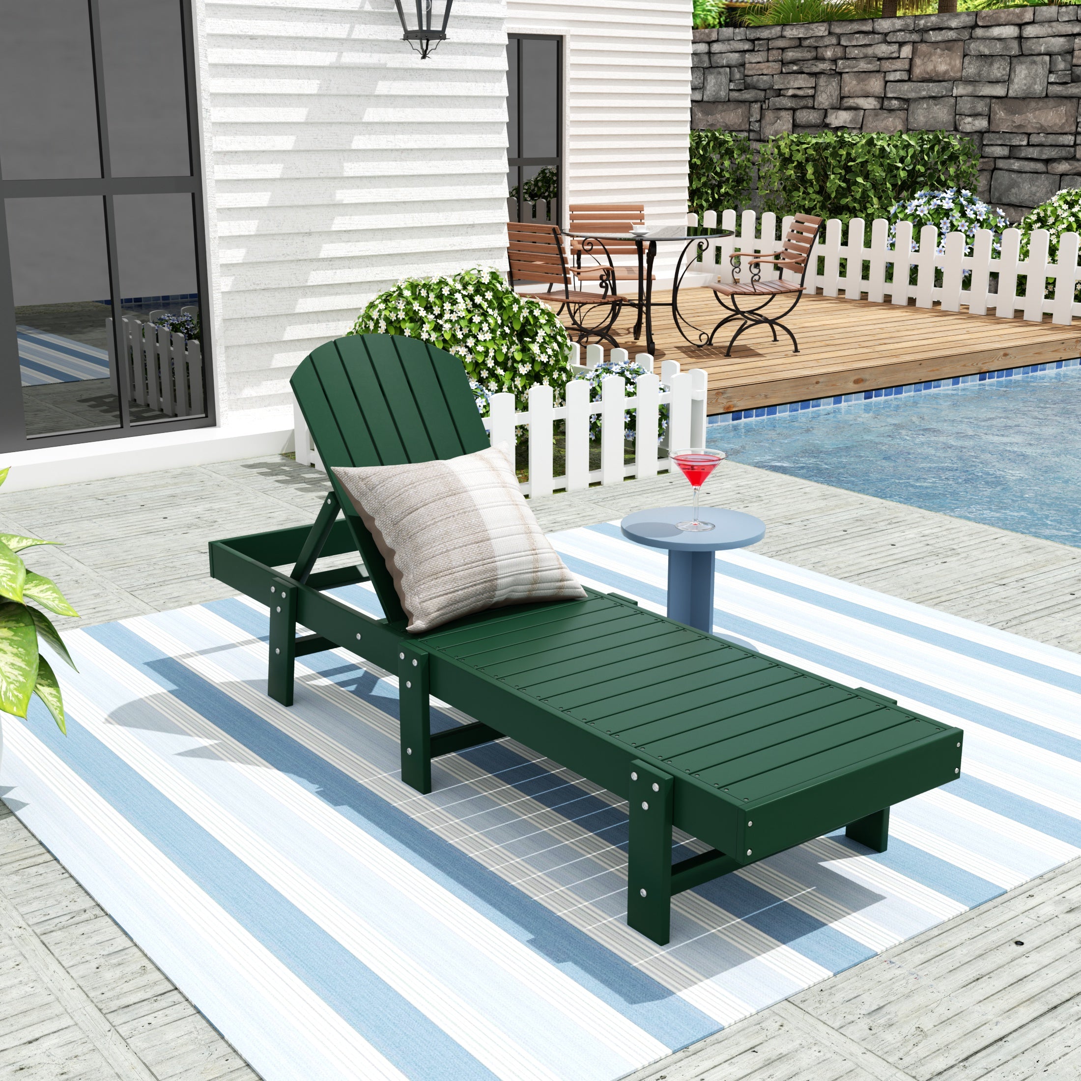 Portside Adirondack Poly Reclining Chaise Lounge