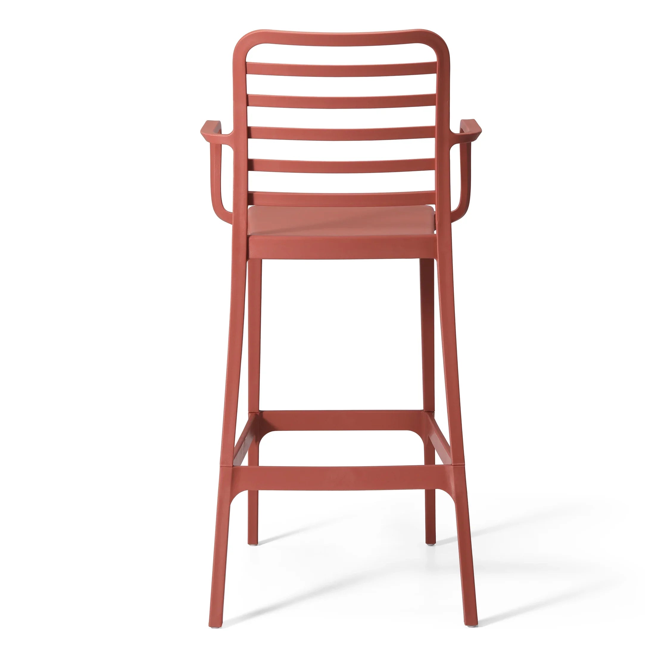 Sunshine 29.5" Outdoor Polypropylene Plastic Patio Bar Height Stools (Set of 2)
