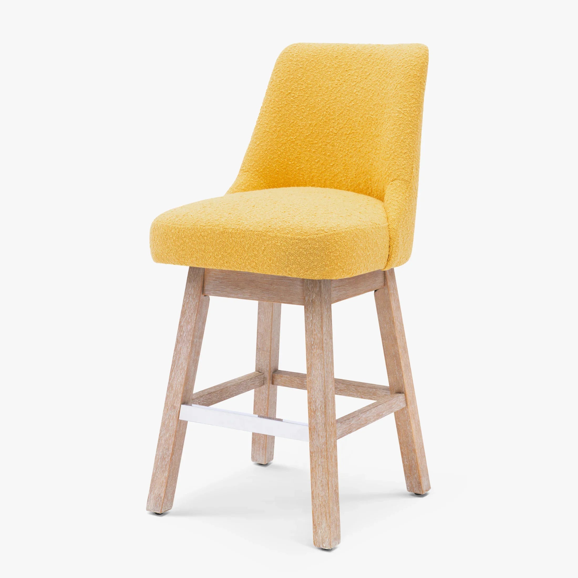 Amélie 26" Upholstered Swivel Counter Height Bar Stool