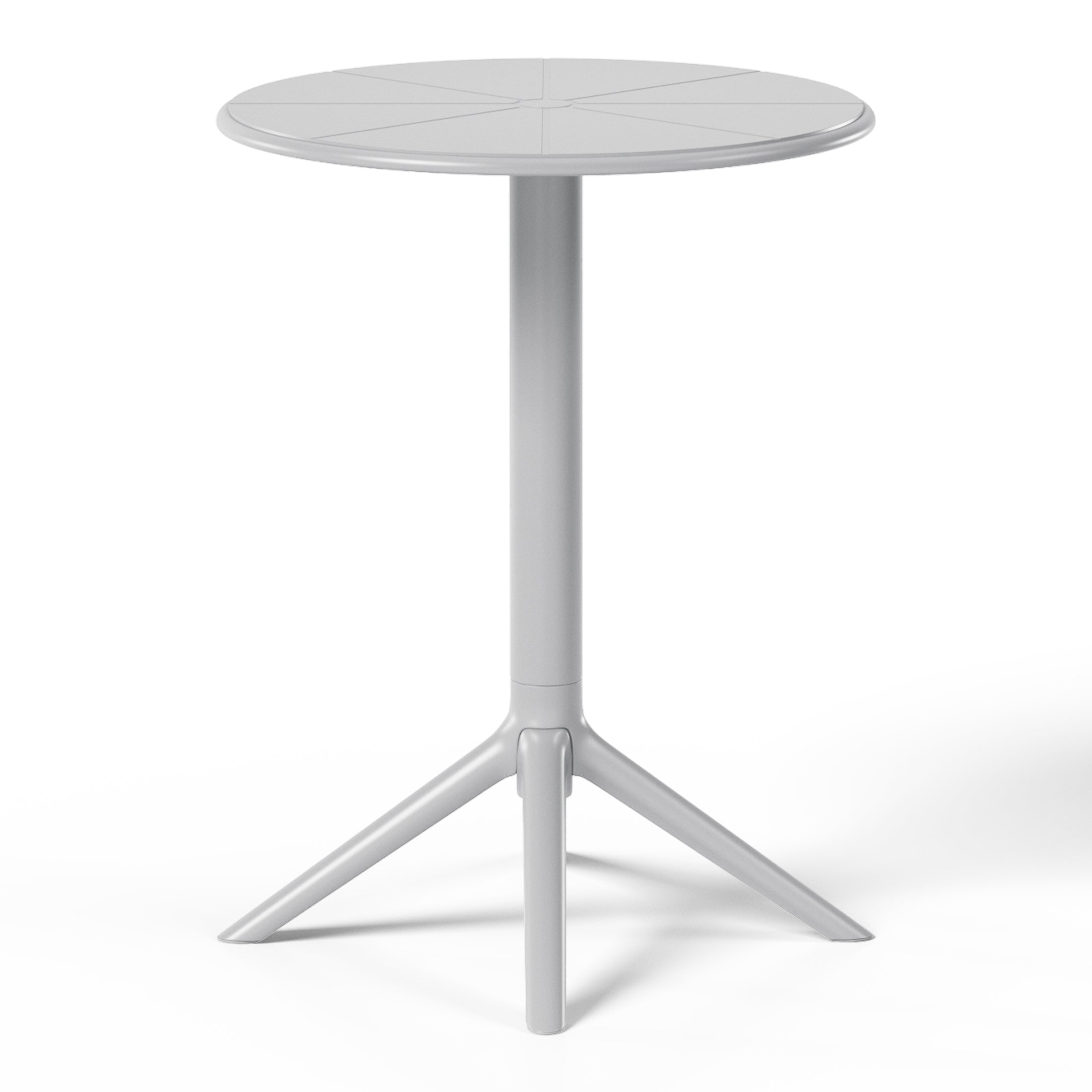 Sunshine 23.5" Outdoor Polypropylene Resin Round Patio Bistro Dining Table for 2