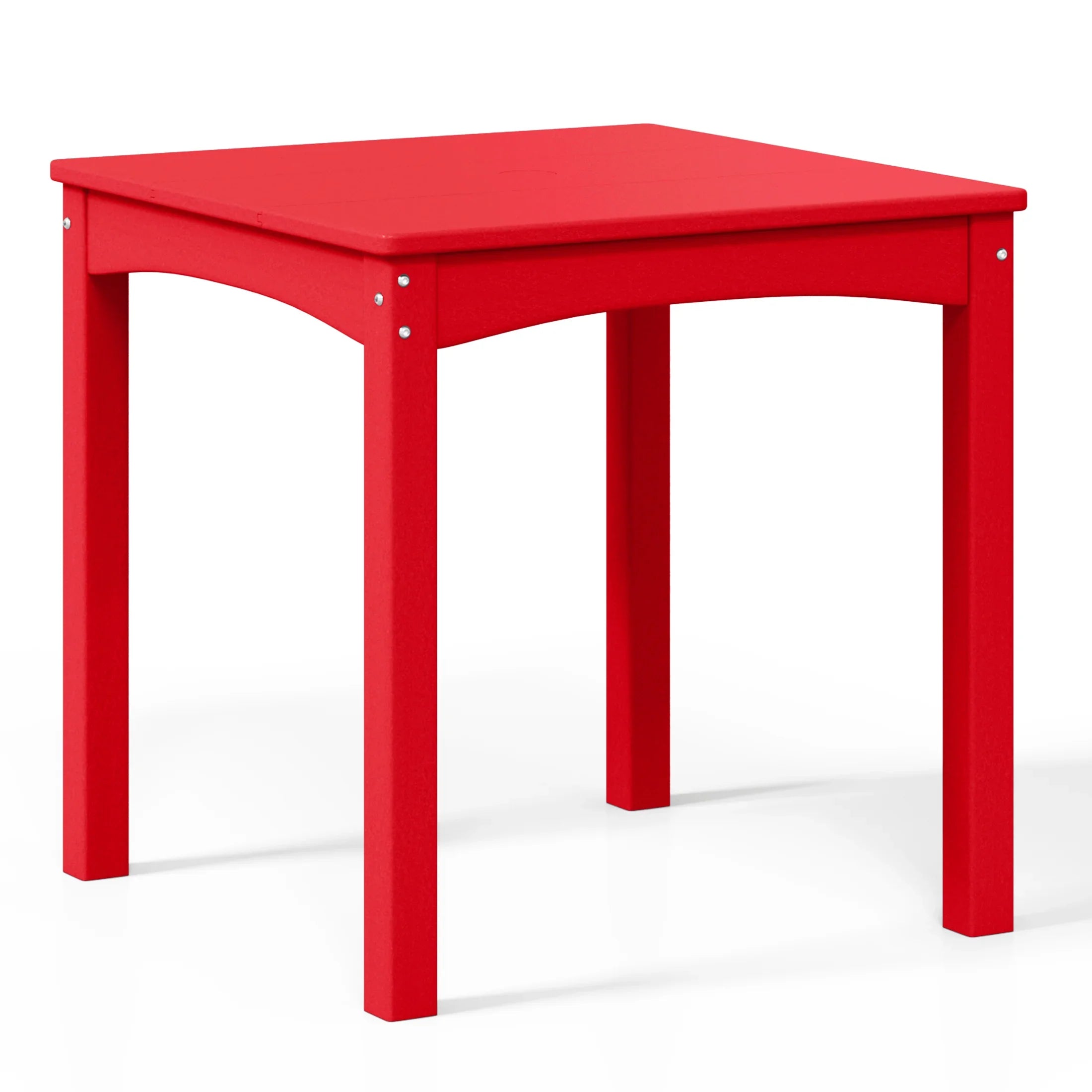 Playhouse Kids 24" Wide HDPE Plastic Childrens Square Dinner Table