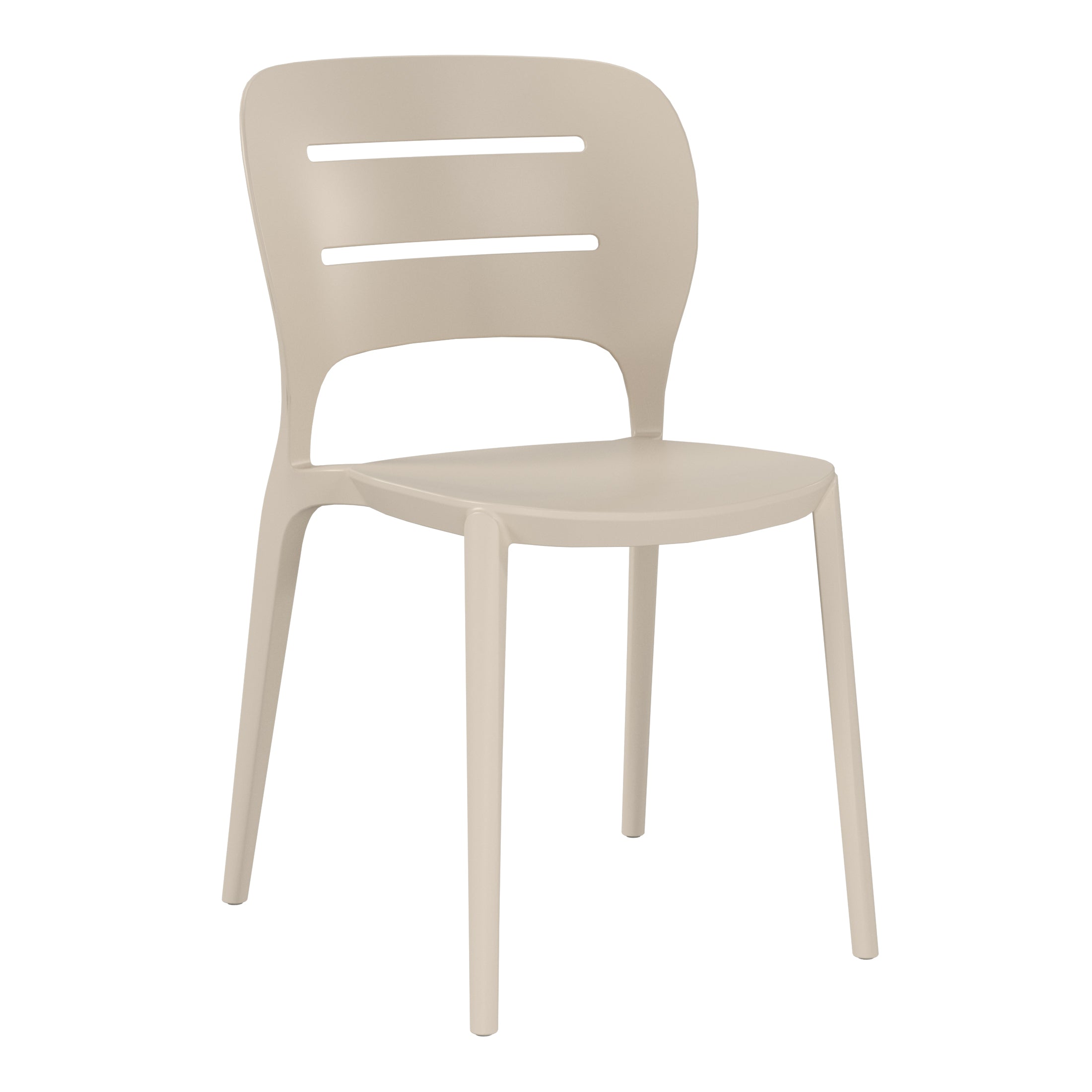 Sunshine Outdoor Modern Stackable Plastic Patio Dining Side Chairs (Set of 4)