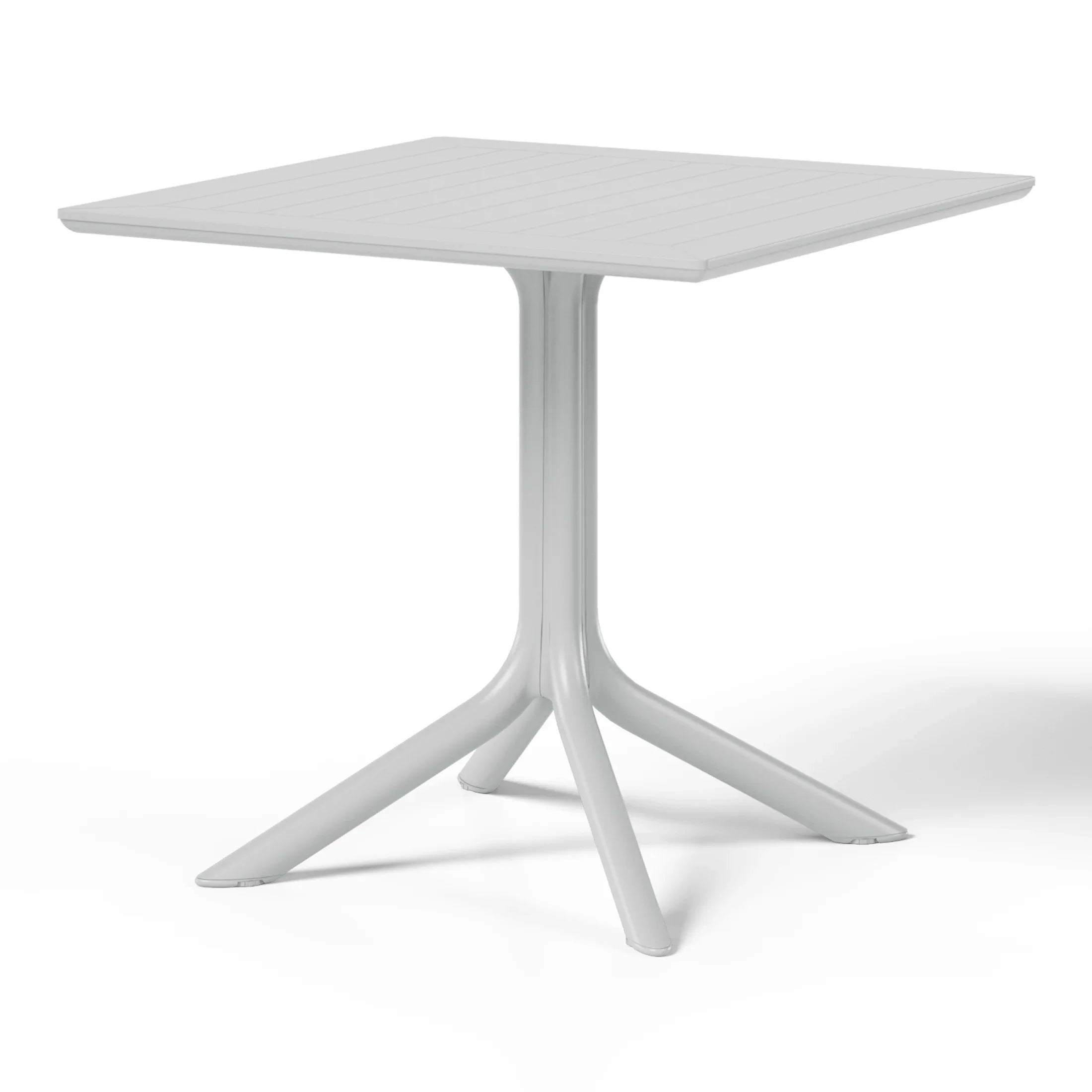 Sunshine 31.5" Square Outdoor Plastic Resin Patio Dining Table for 4