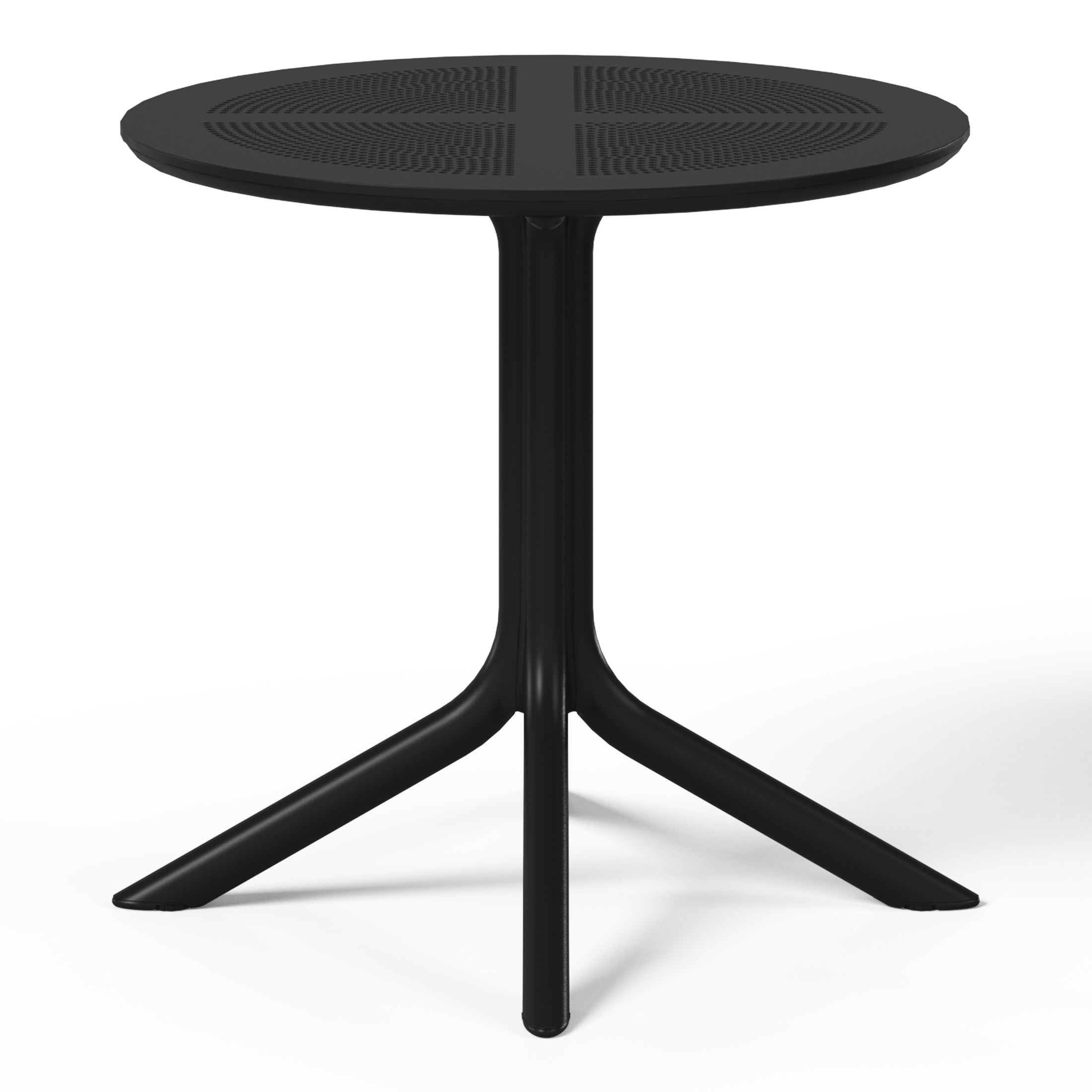 Sunshine Modern 5-Piece Resin Round Patio Dining Table Set with Stackable Patio Dining Chairs