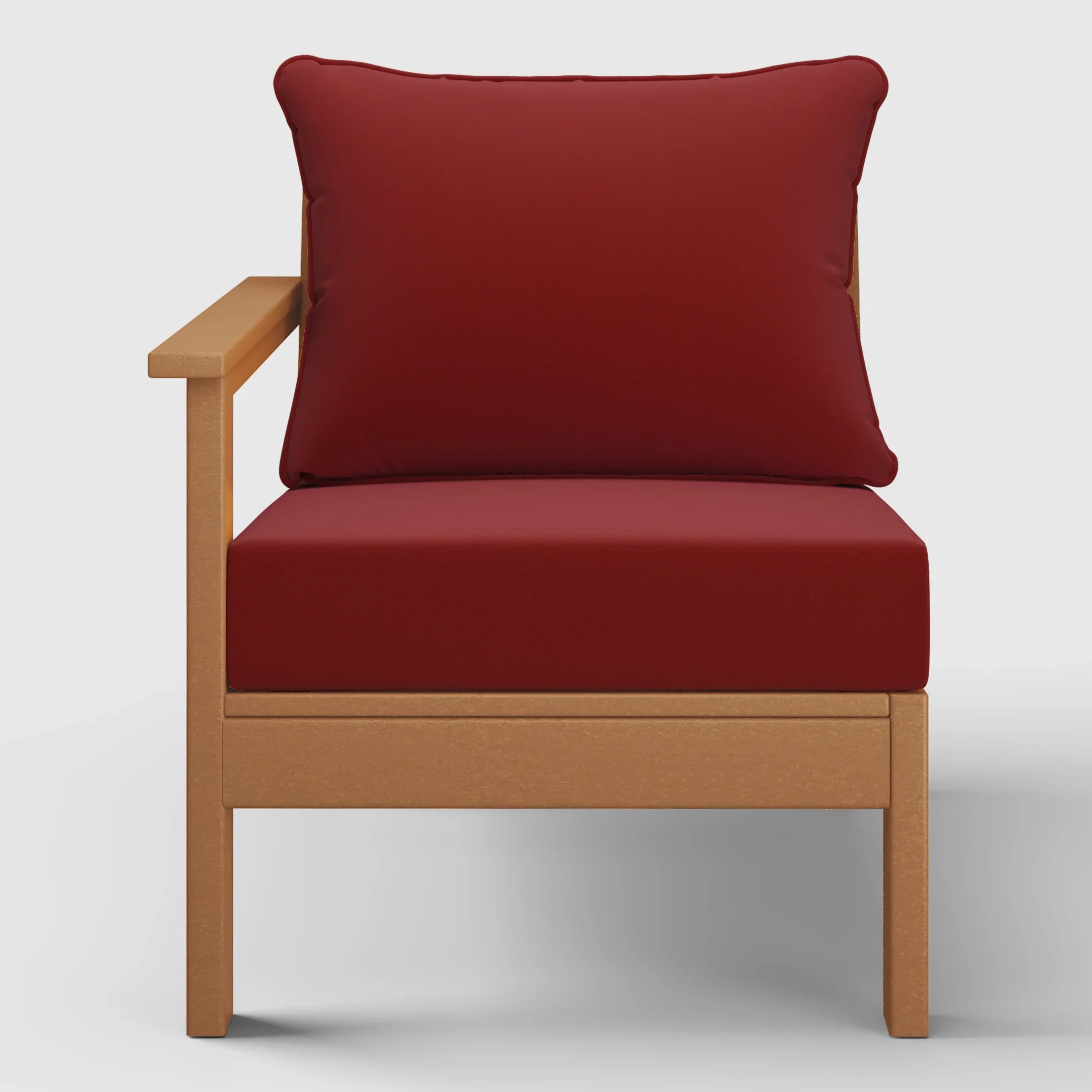 Portsmouth Outdoor Patio HDPE Left Arm Sectional Corner Club Chair with Patio Cushions