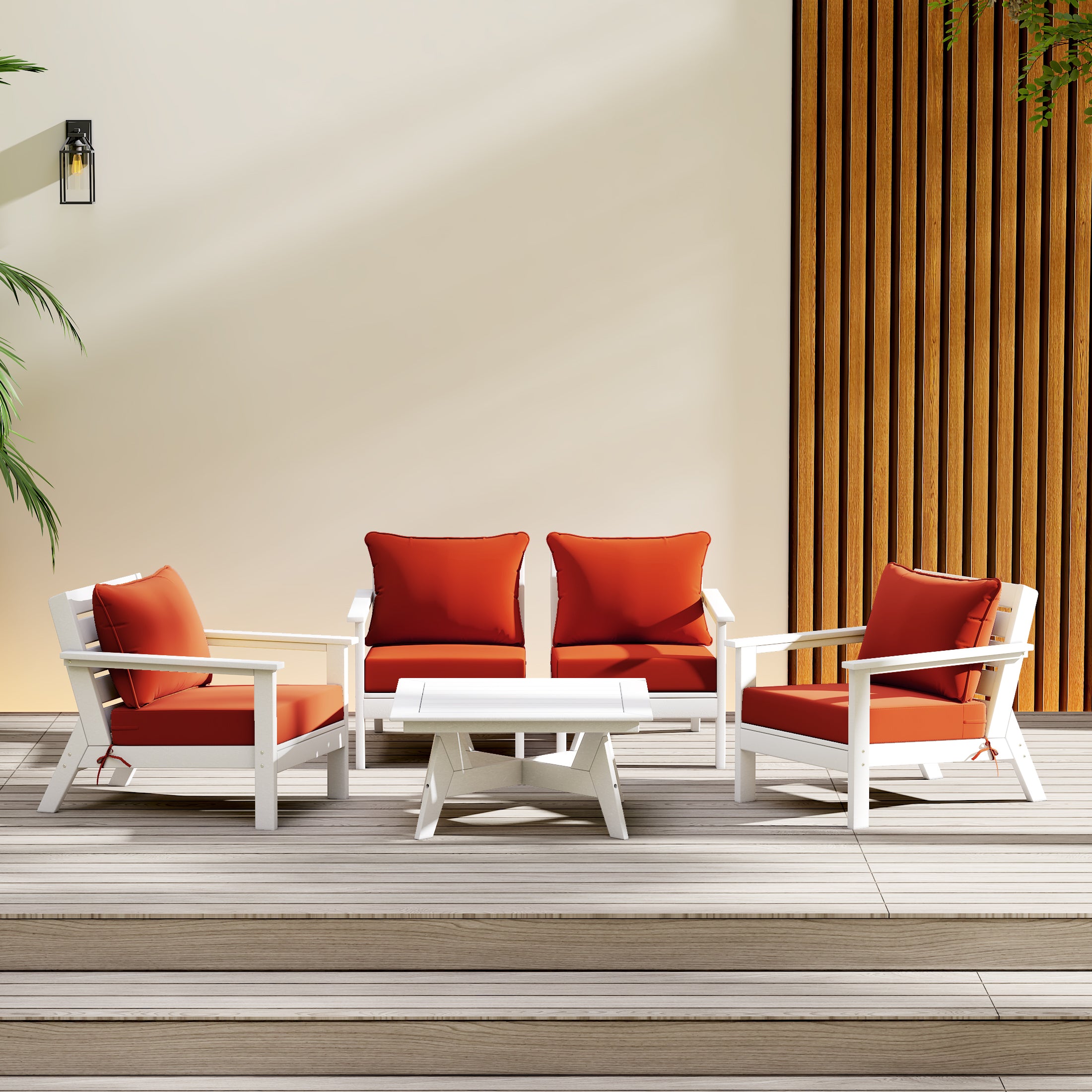 Portsmouth Outdoor 5-Piece Modular Sectional Patio Furniture Sofa Set