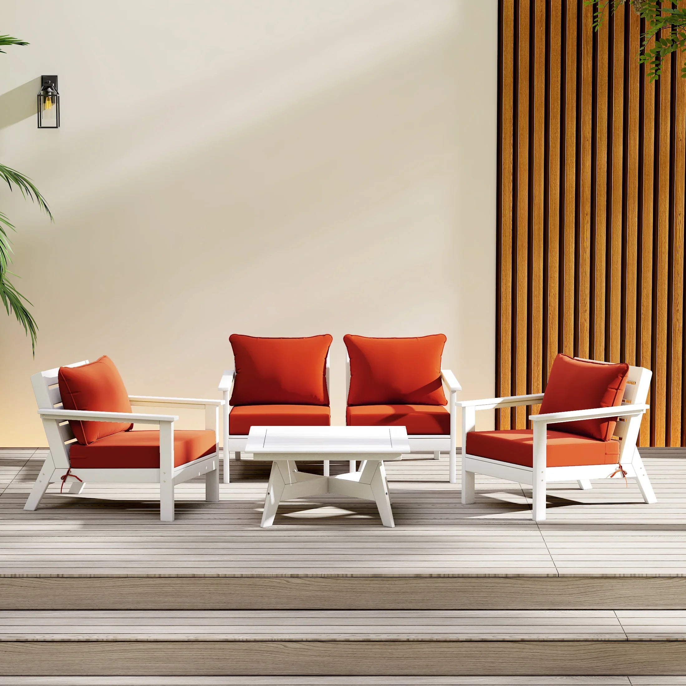 Portsmouth Outdoor 5-Piece Modular Sectional Patio Furniture Sofa Set