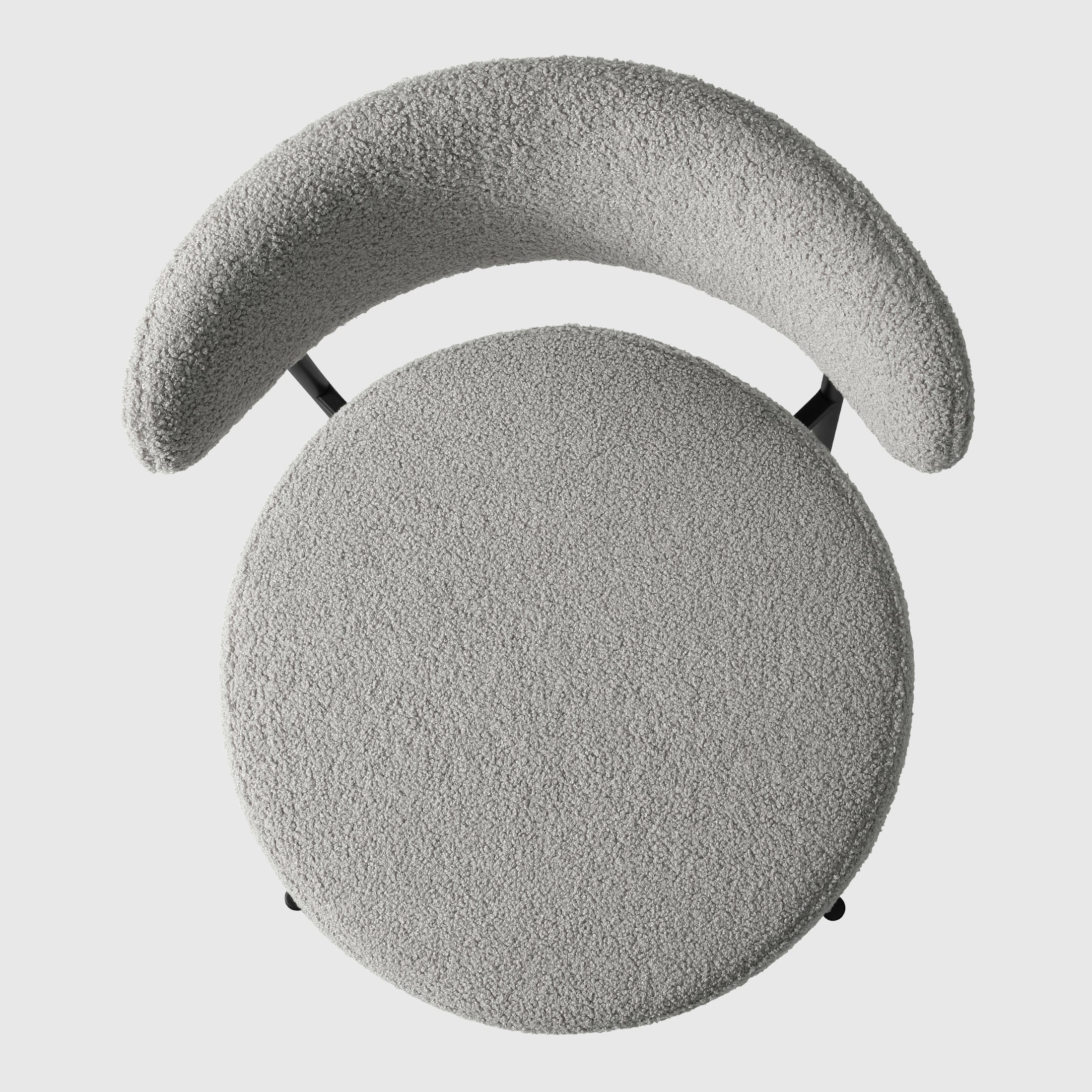 Celine Mid-Century Modern Upholstered Sherpa Round Dining Chairs (Set of 2)