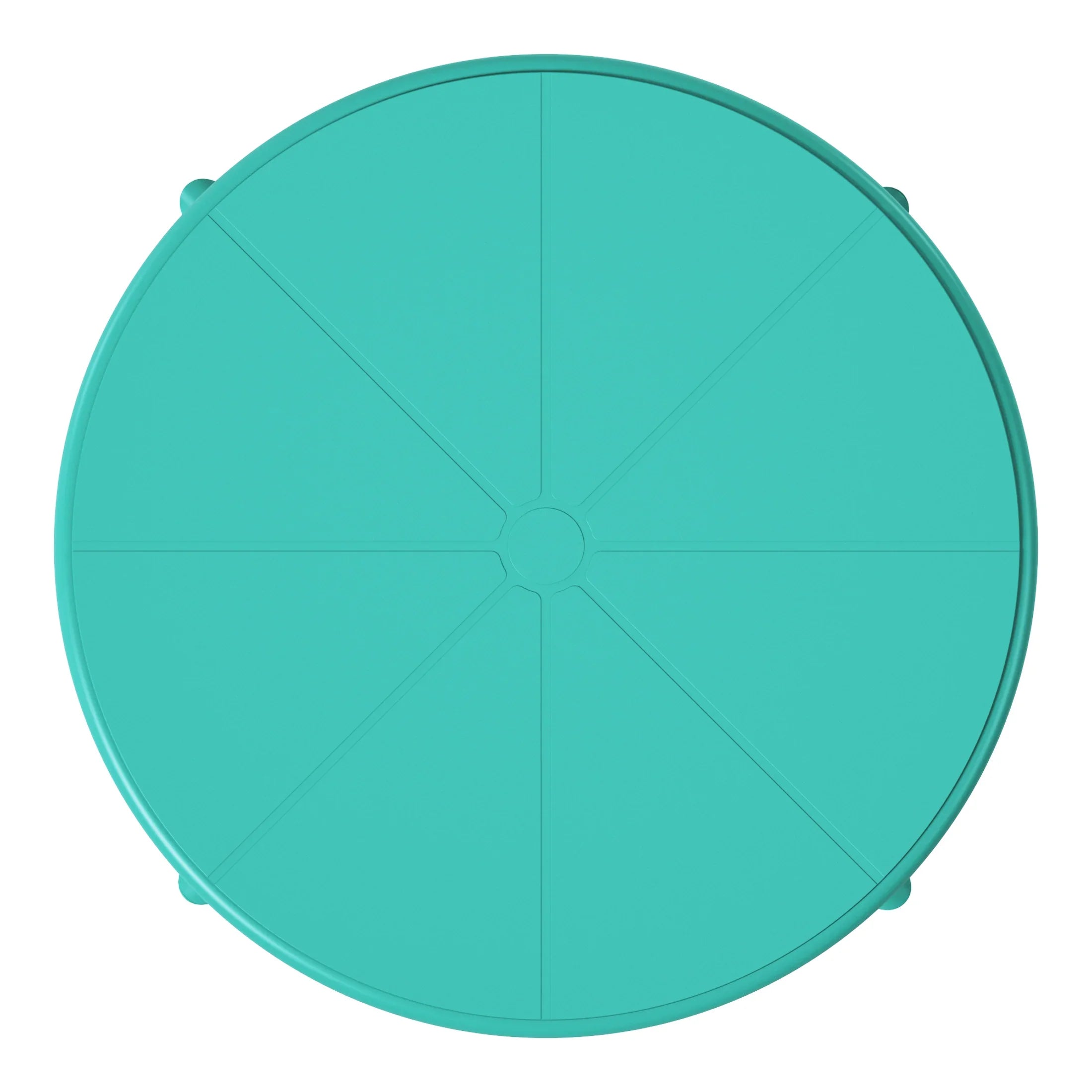 Sunshine 23.5" Outdoor Polypropylene Resin Round Patio Bistro Dining Table for 2